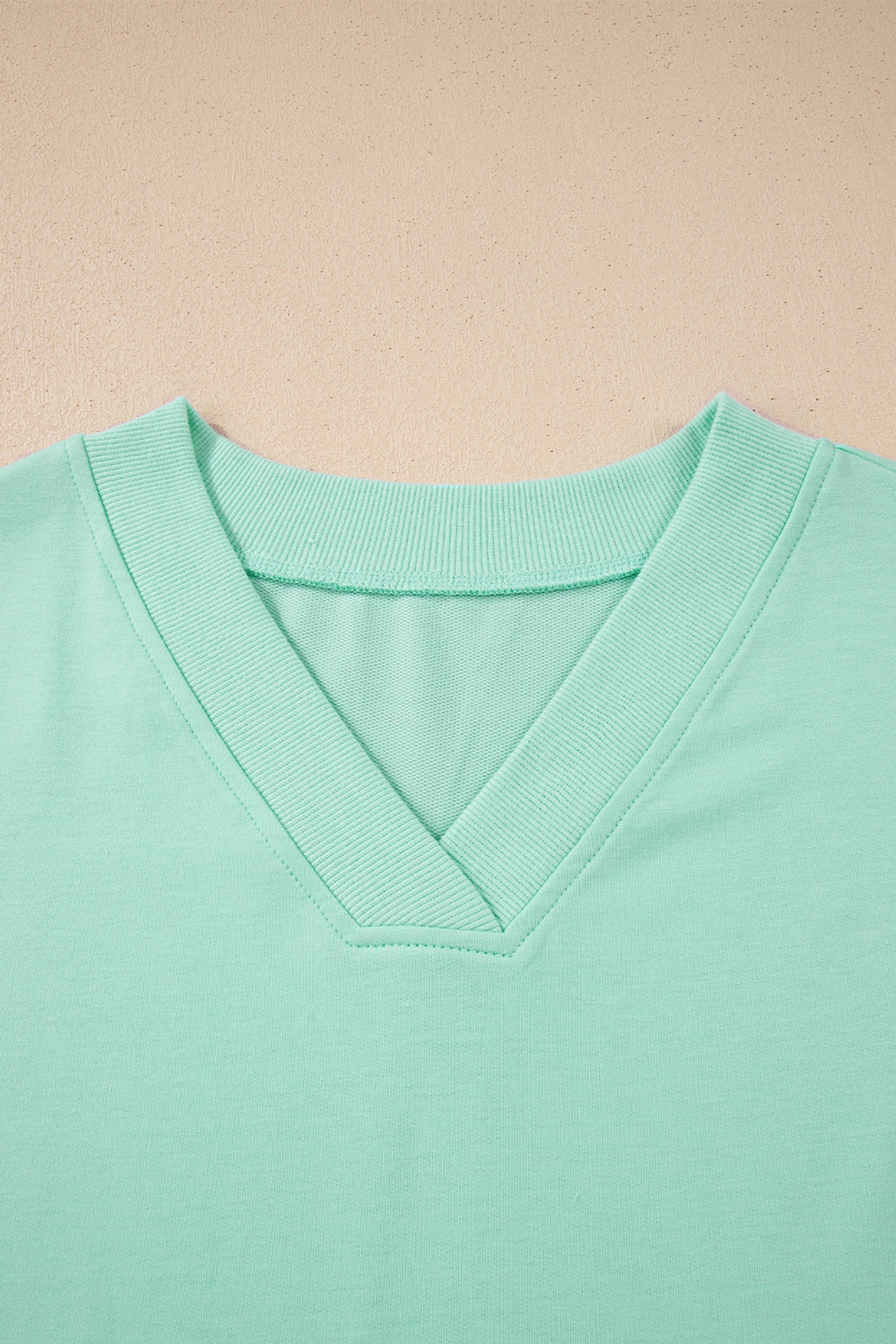 Solid Color V Neck Tee Drawstring Pant Set -3 COLOR OPTIONS