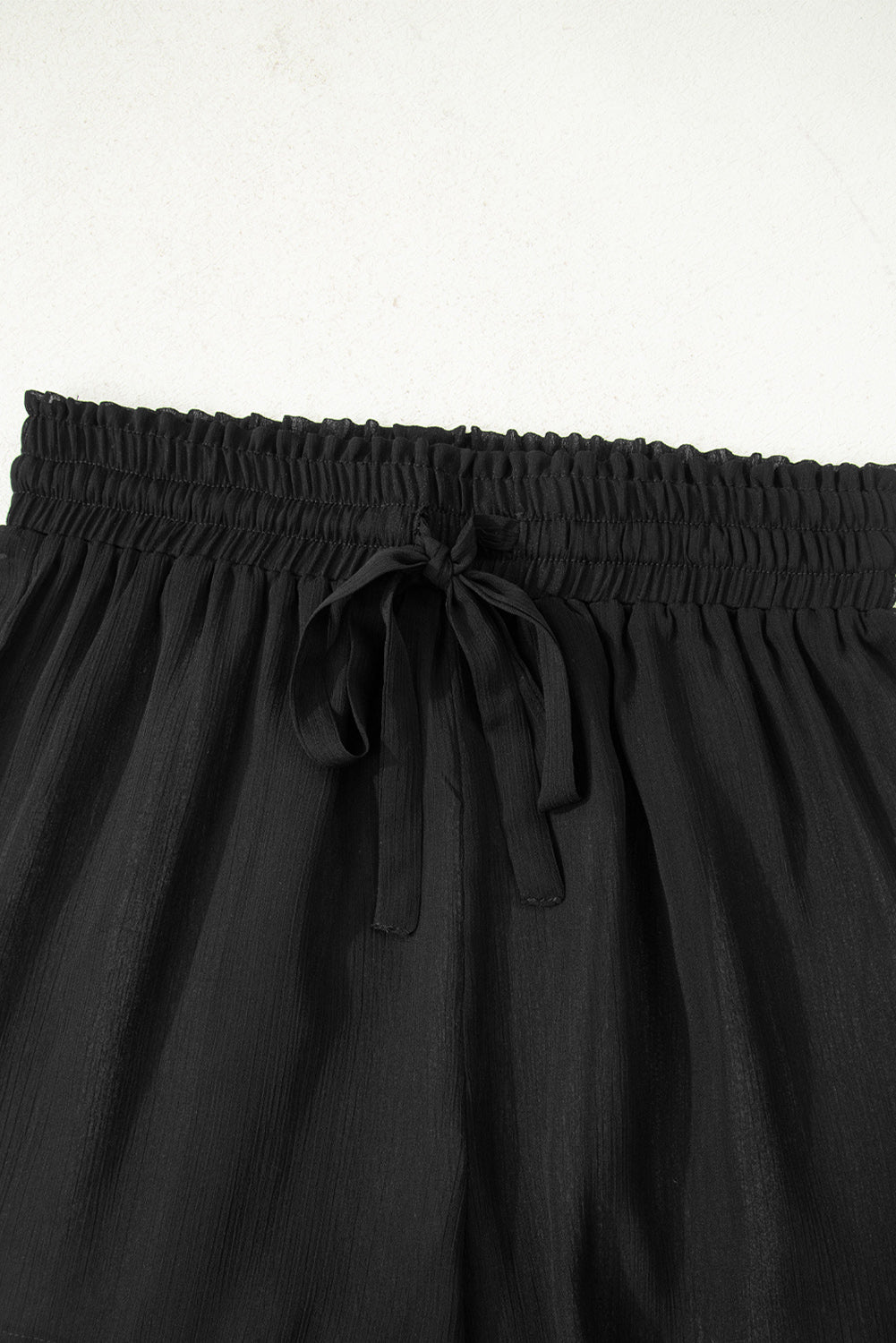 Sheer Tunic Shirt Drawstring Shorts 2pcs Swim Cover Up- 2 COLOR OPTIONS