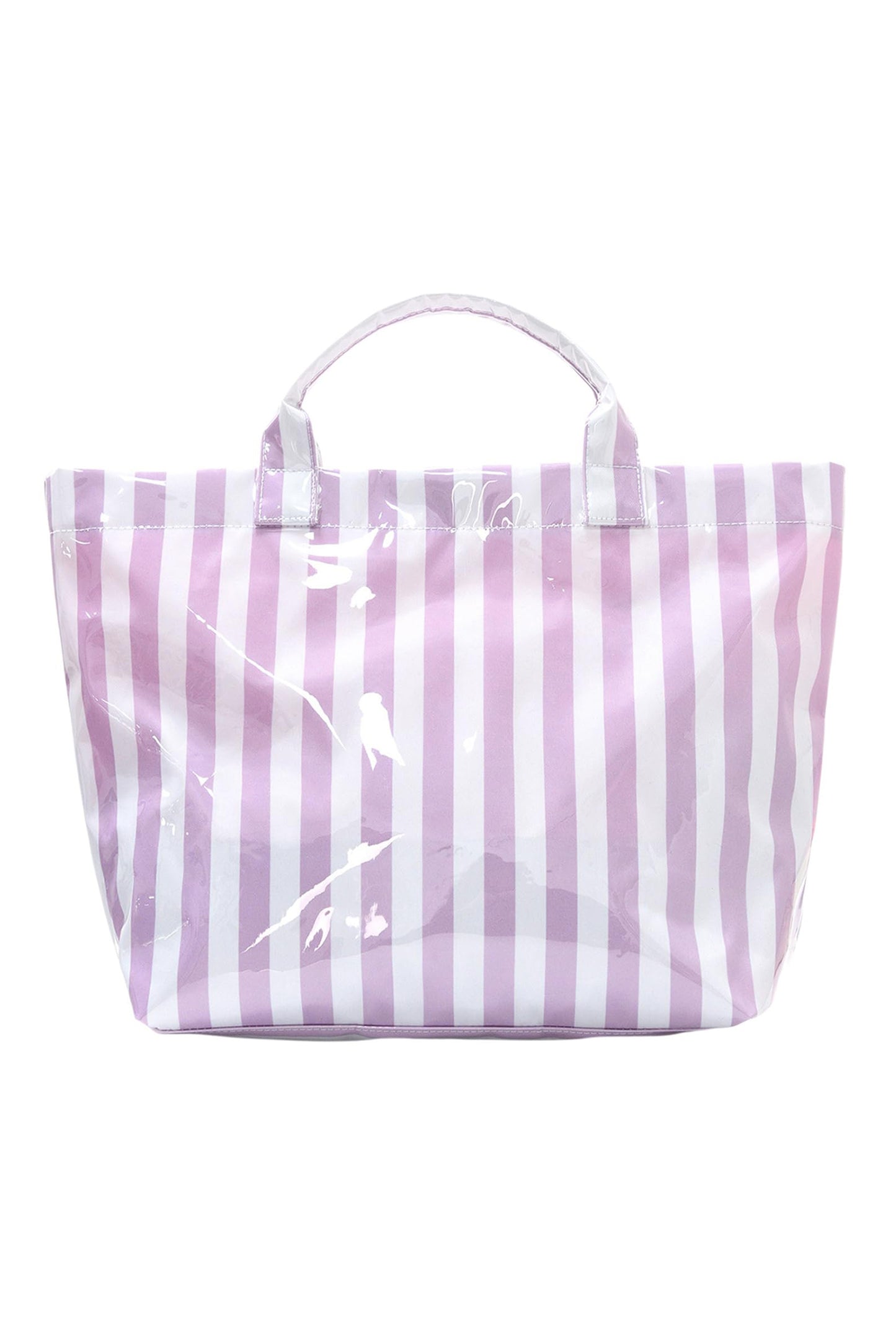 Rainbow Glossy Striped Vinyl Large Tote Bag -8 COLOR OPTIONS