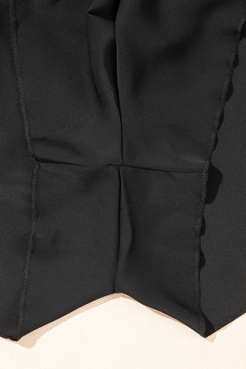 Black High Waist Drawstring 2-in-1 Side Pocket Bikini Shorts