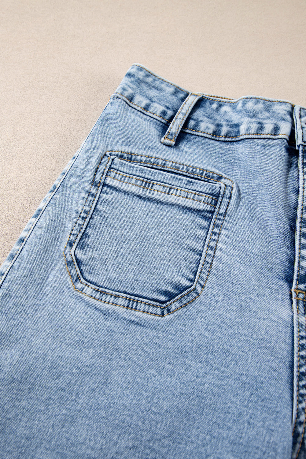 Patch Pocket Straight Leg Loose Jeans- 4 COLOR OPTIONS