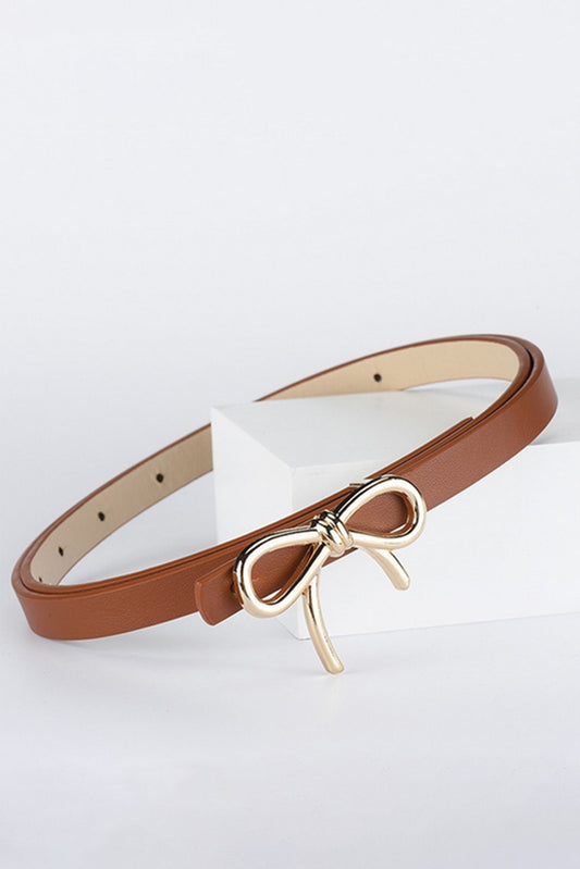Thai Curry Bow Buckle Skinny Belt