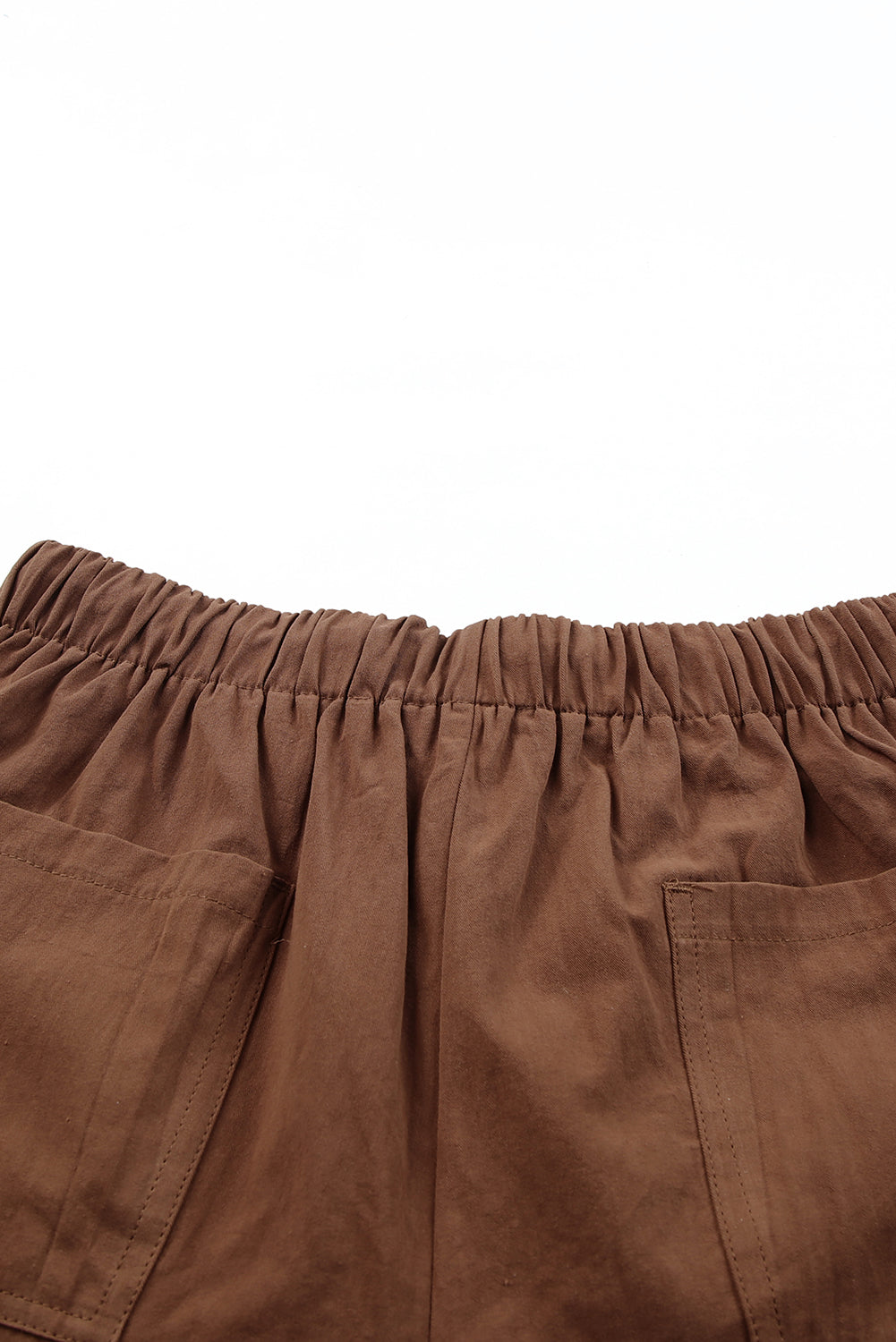 Brown Strive Pocketed Tencel Shorts