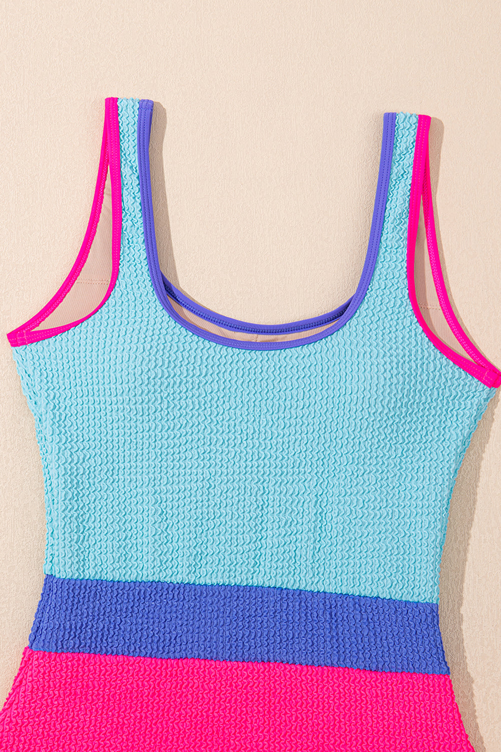 Textured Colorblock One Piece Swimsuit -2 COLOR OPTIONS