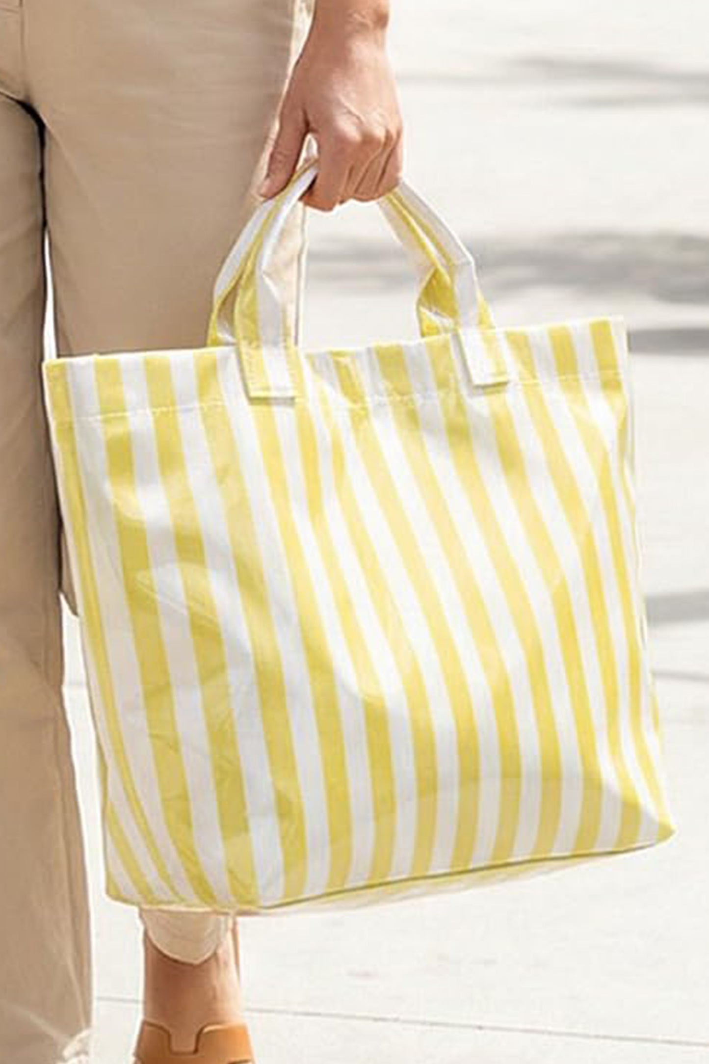Rainbow Glossy Striped Vinyl Large Tote Bag -8 COLOR OPTIONS