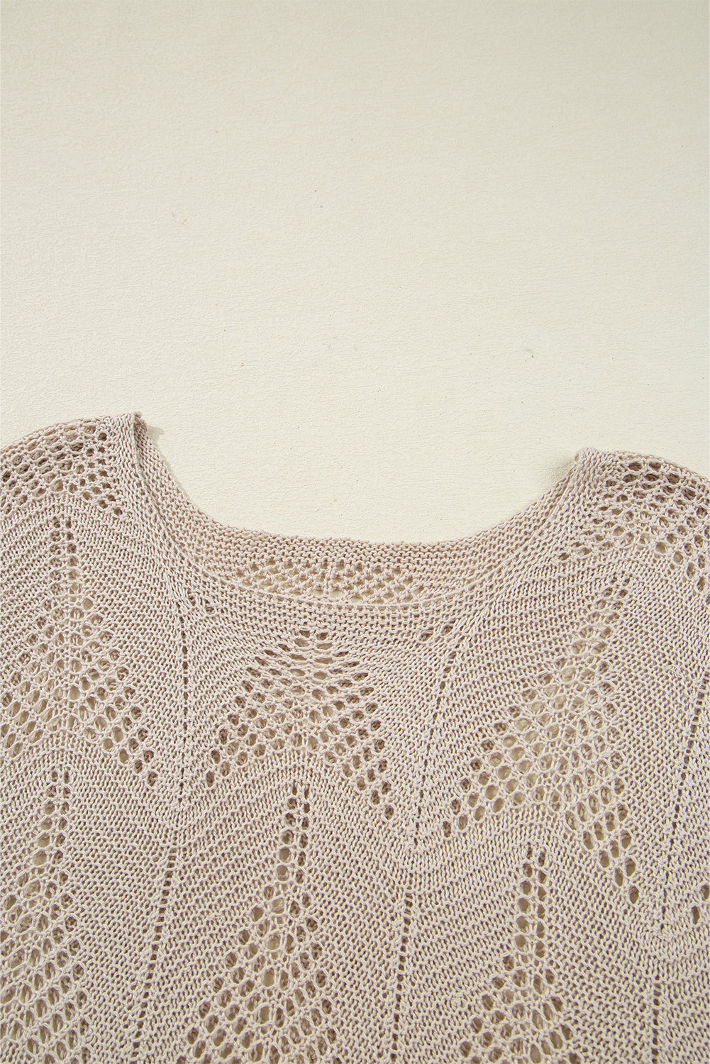 Hollow Out Knit 3/4 Sleeve Casual Sweater -2 COLOR OPTIONS