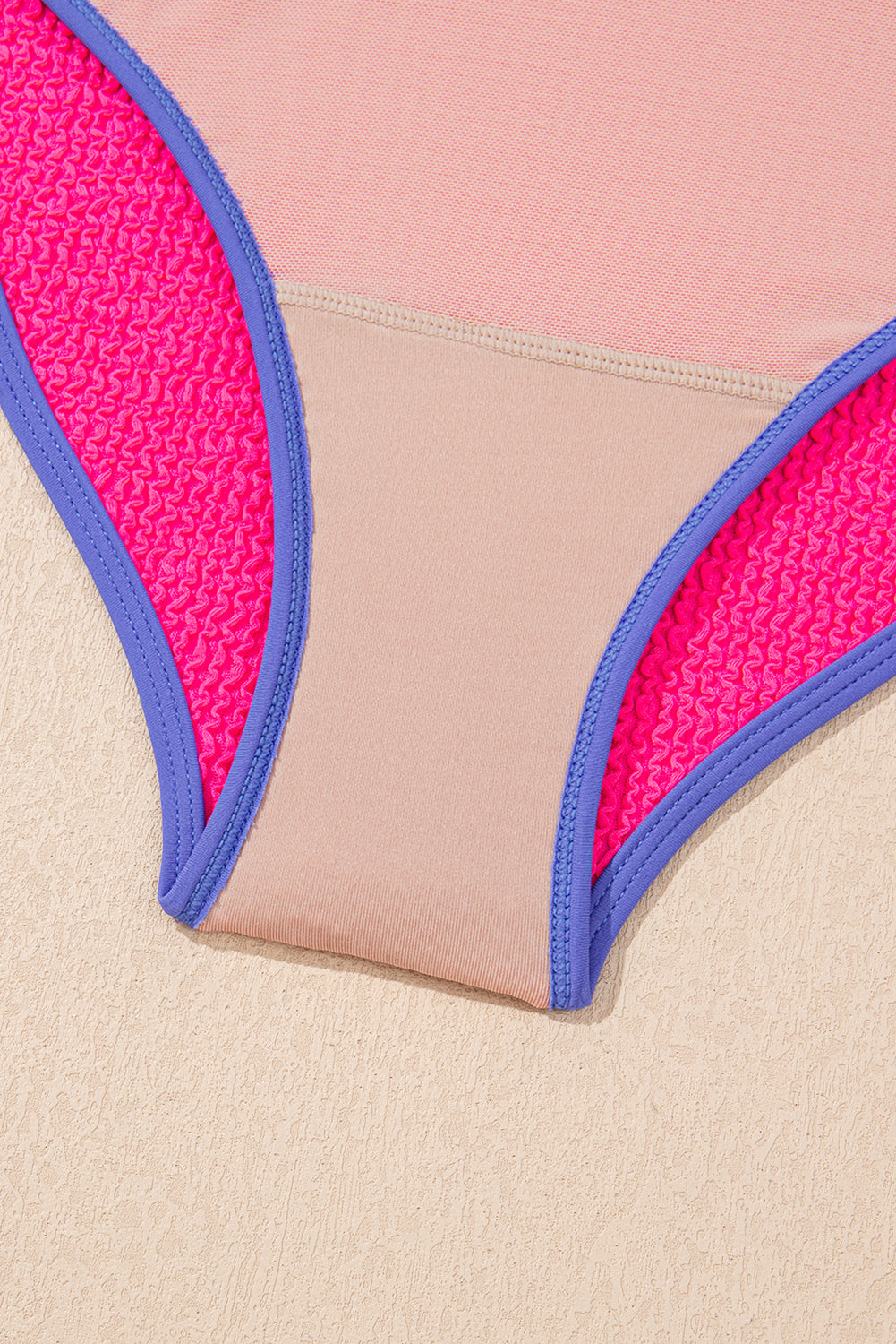 Textured Colorblock One Piece Swimsuit -2 COLOR OPTIONS
