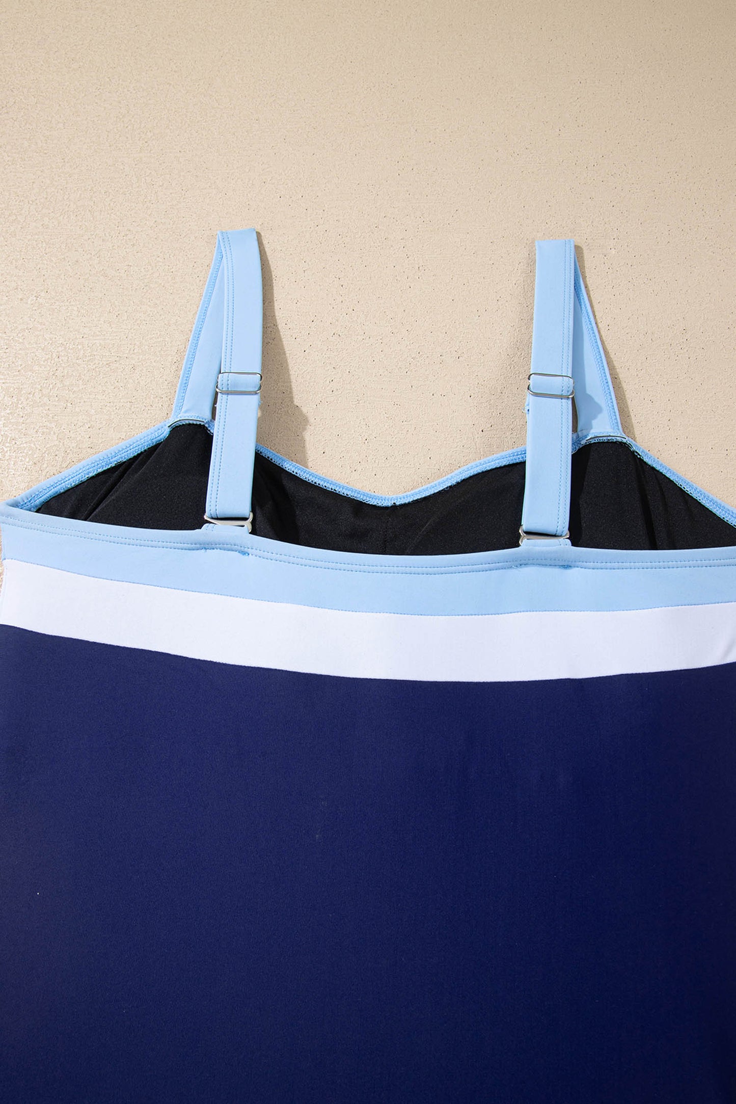 Color Block Detail Adjustable Straps One Piece Swimsuit- 2 COLOR OPTIONS