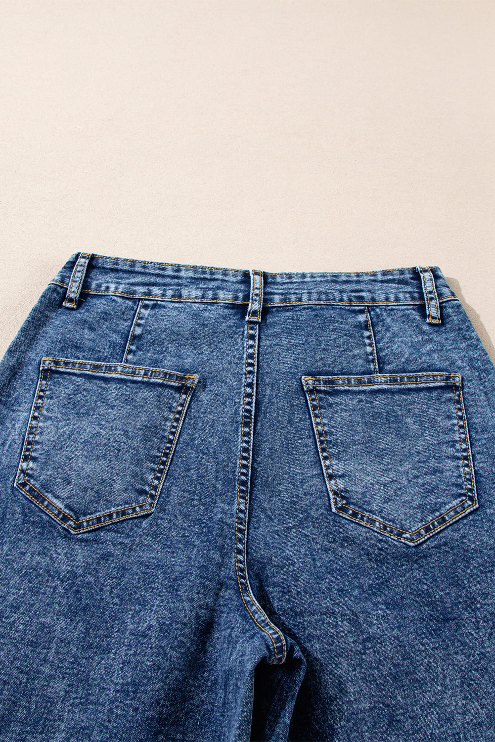 Patch Pocket Straight Leg Loose Jeans- 4 COLOR OPTIONS