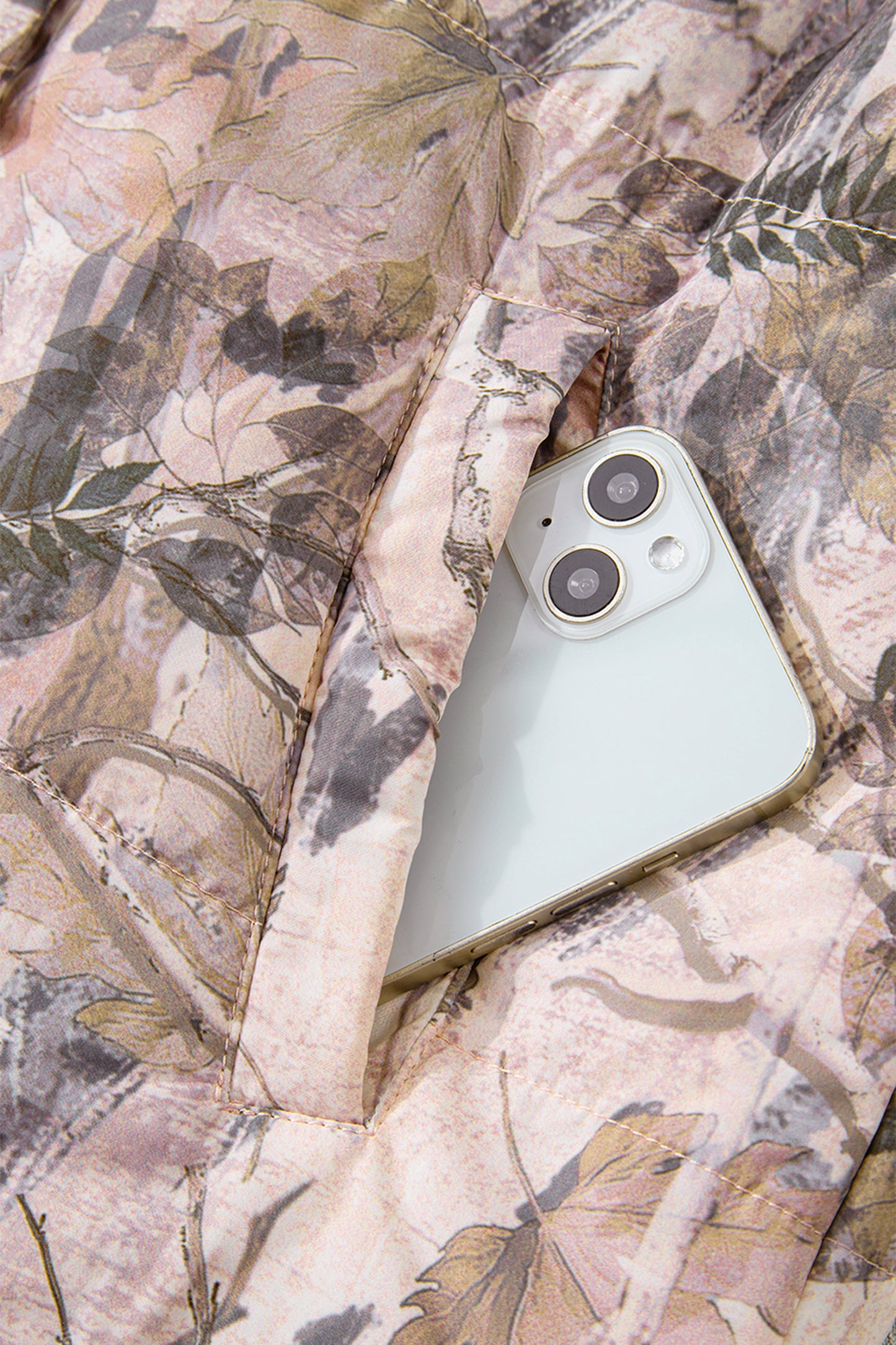 Camo Leaf Print Winter Puffer Vest -2 COLOR OPTIONS