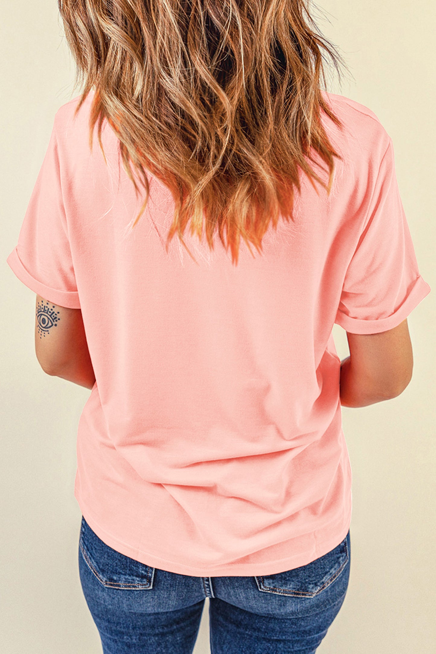 Pink Faux Patchwork Print Floral MAMA Lettering T Shirt
