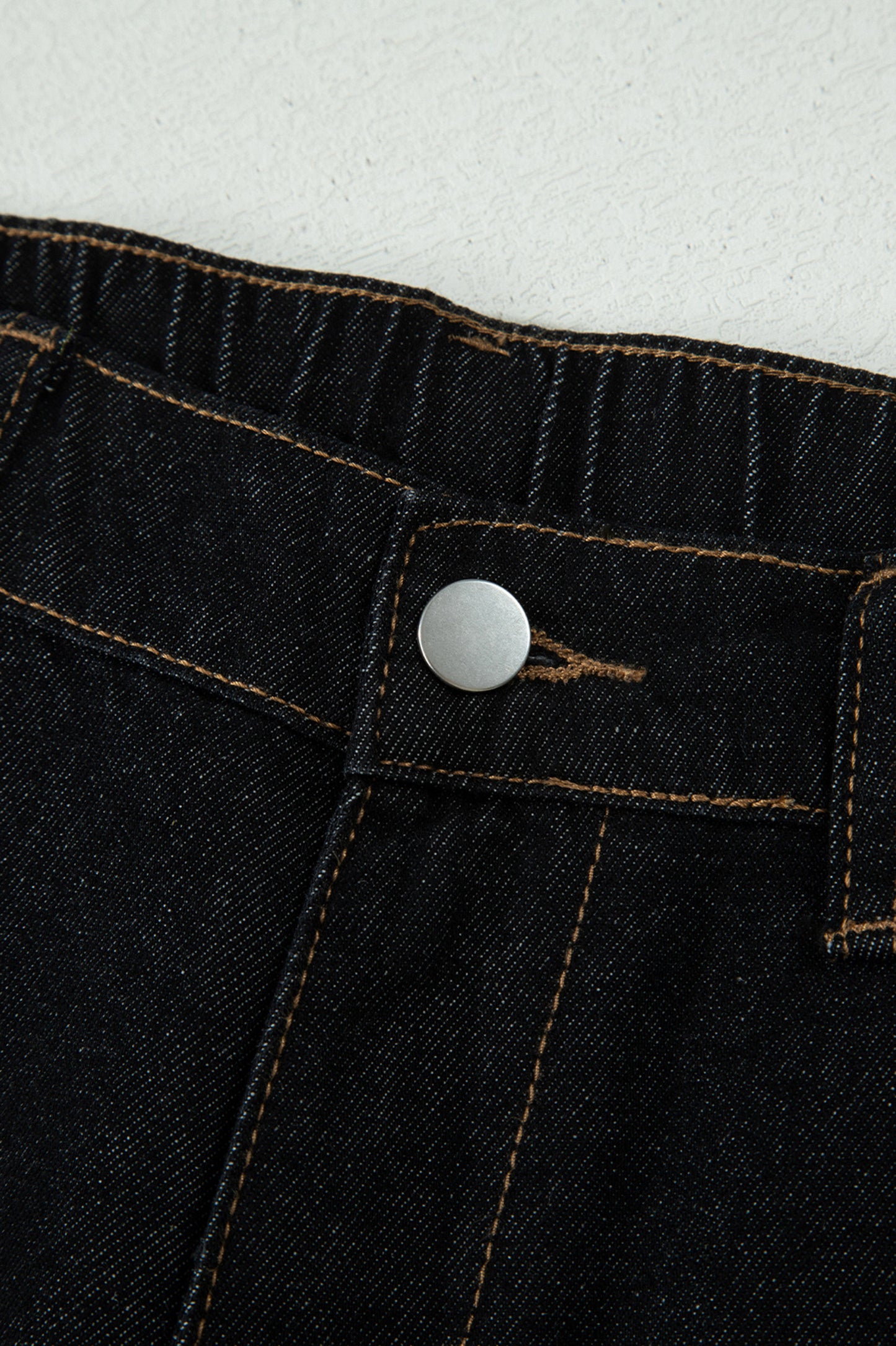 Embroidered Scalloped Trim Relaxed Denim Shorts- 2 COLOR OPTIONS
