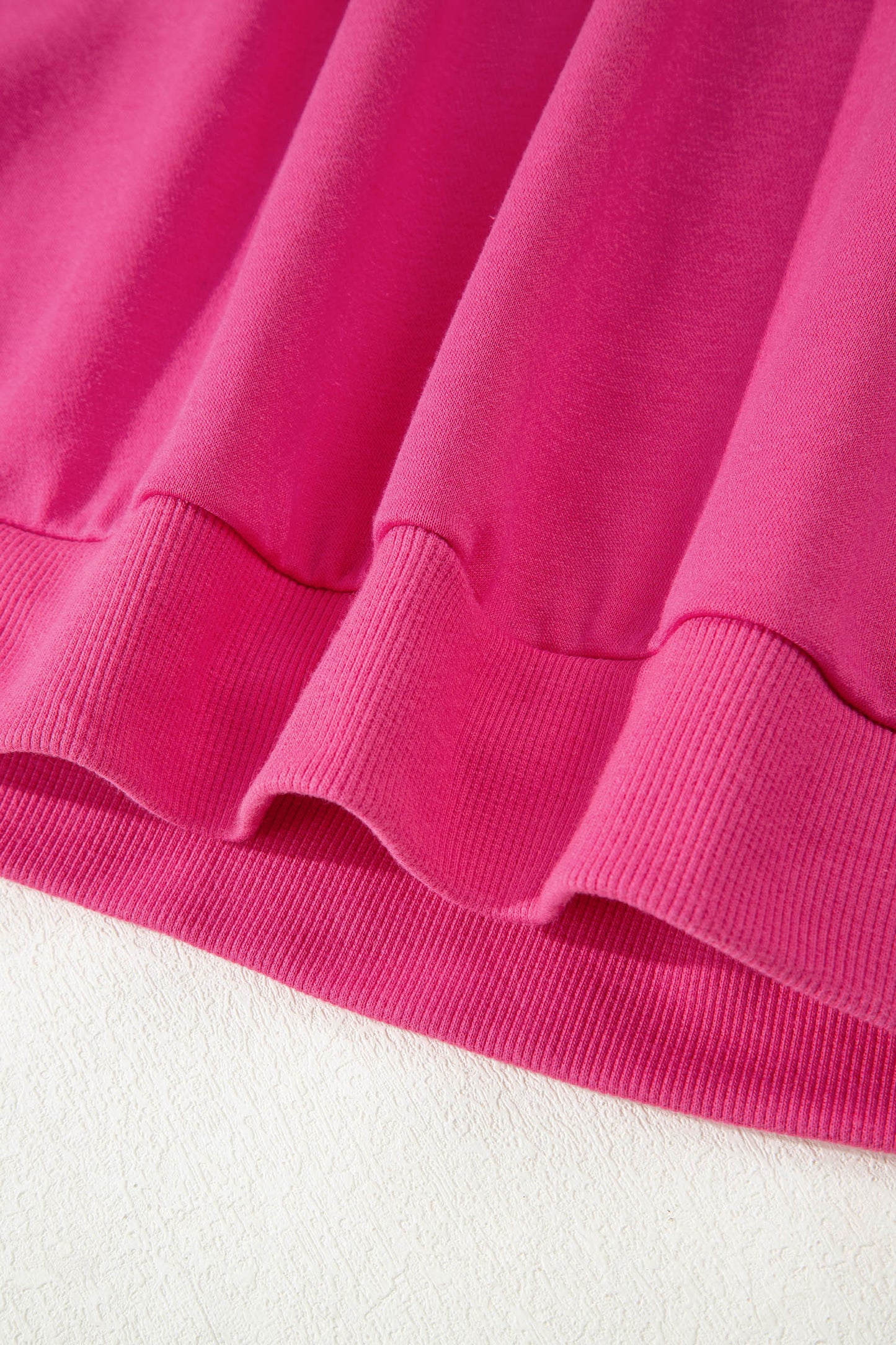 Pink Lucky Clover Embroidered Loose Pullover Sweatshirt