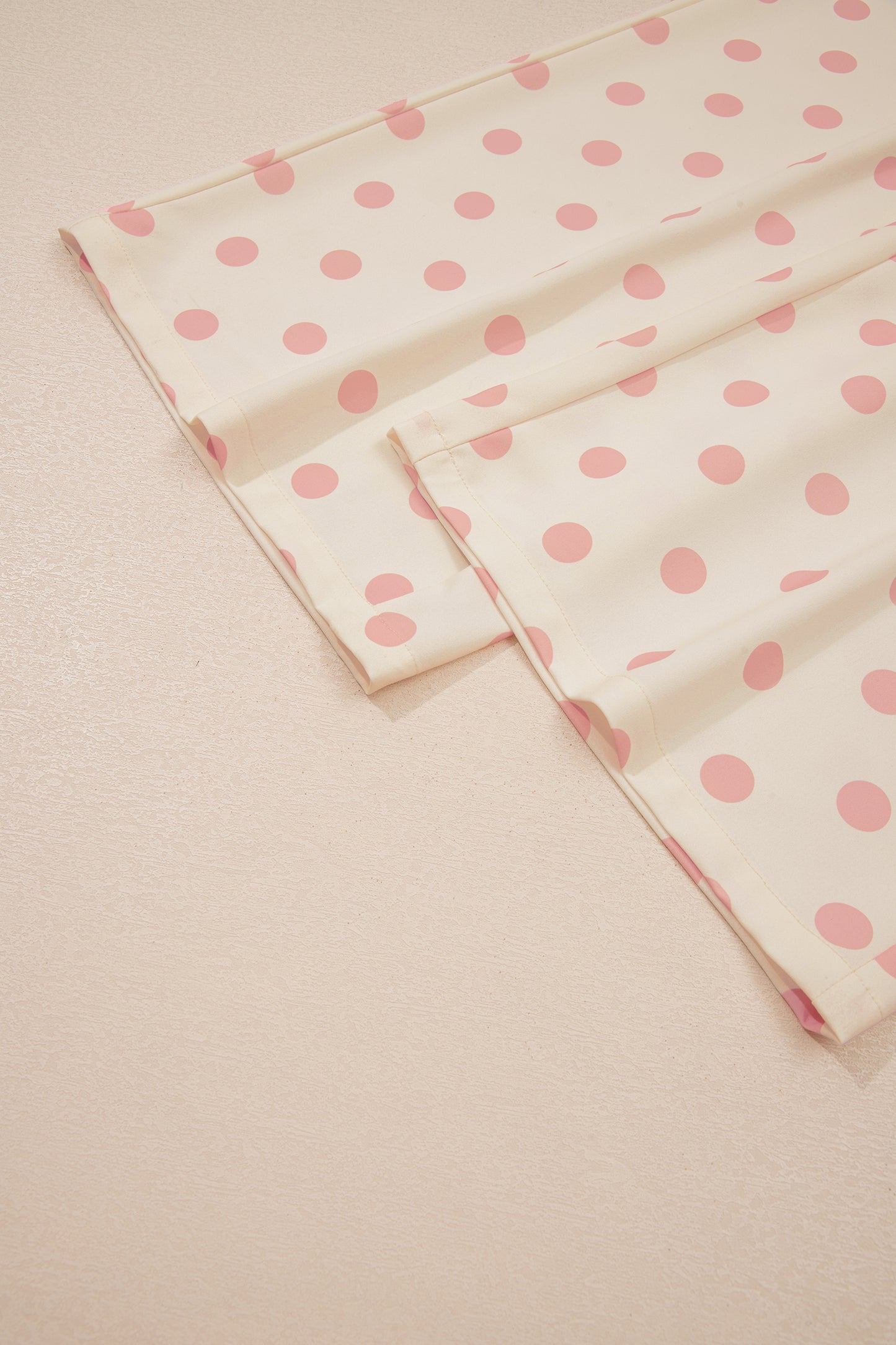 Polka Dot Print Patched Pocket Mid-rise Straight Leg Pants- 4 COLOR OPTIONS