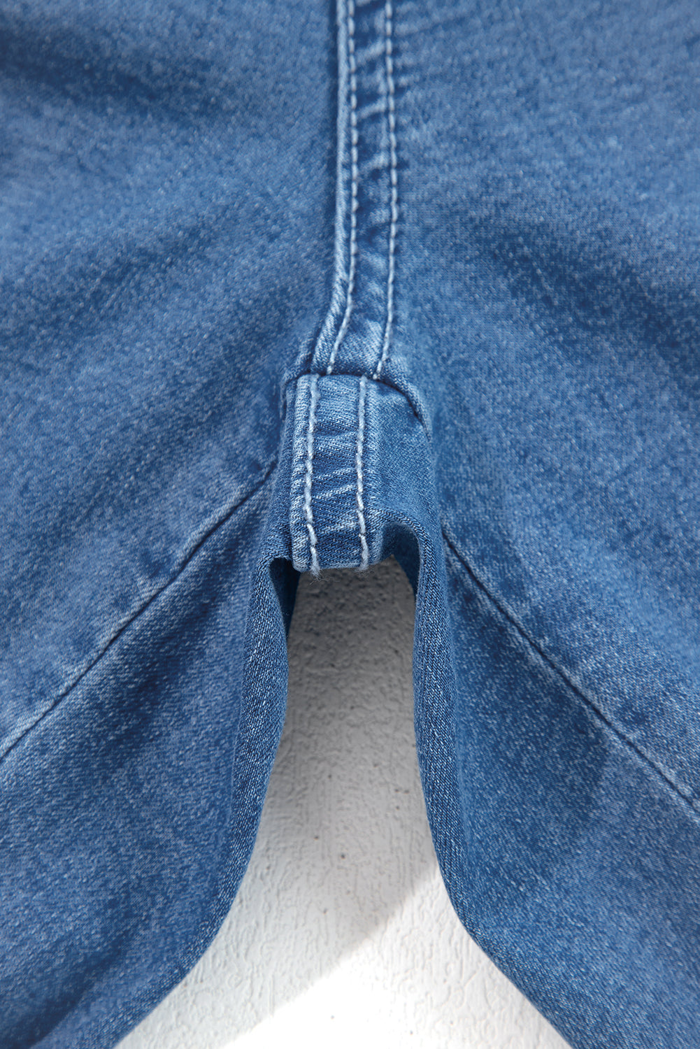 PLUS SIZE -Elastic Waist Ruffled Wide Leg Denim Pants Plus Size -4 COLOR OPTIONS