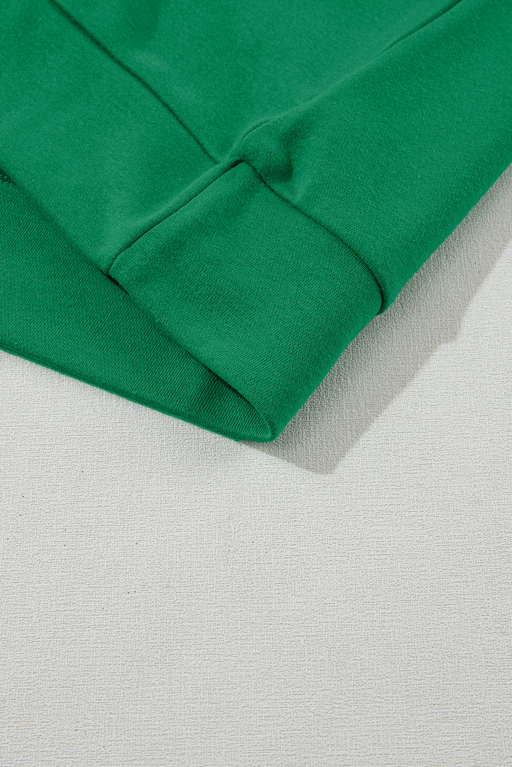 Green Solid Round Neck Sweatshirt