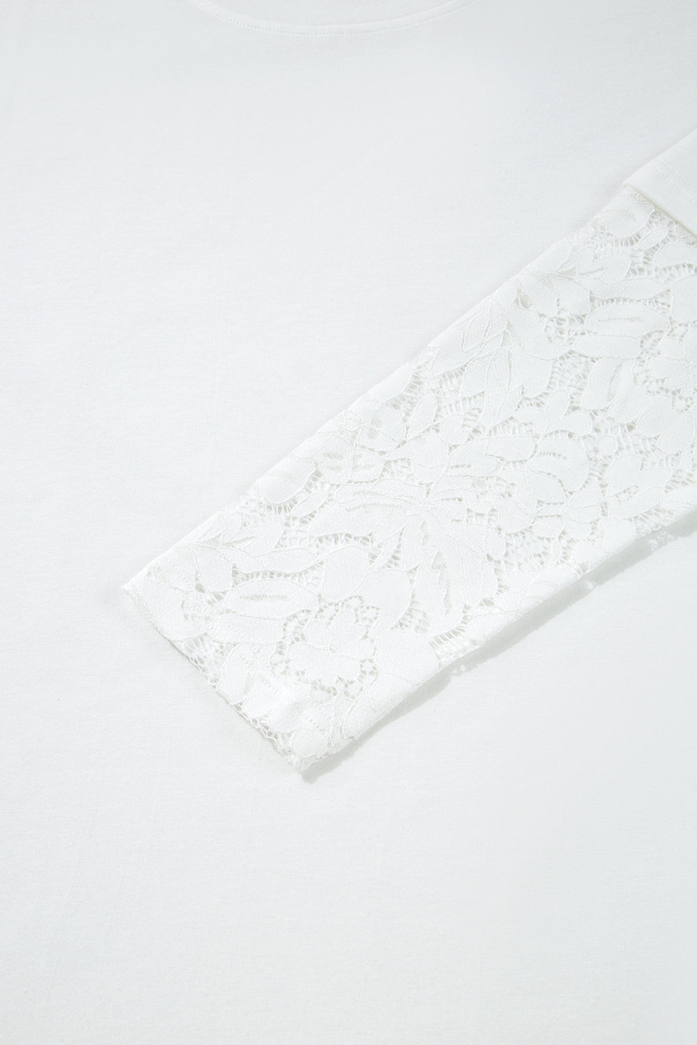 Designer Two-Piece Lace Long Sleeve Drop Shoulder Tee -2 COLOR OPTIONS