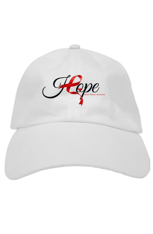 &amp;quot;HOPE RIBBON&amp;quot; WHITE-premium dad hat