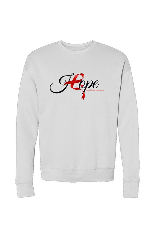 &amp;quot;HOPE RIBBON&amp;quot; WHITE-Unisex Drop Shoulder Sweatshir