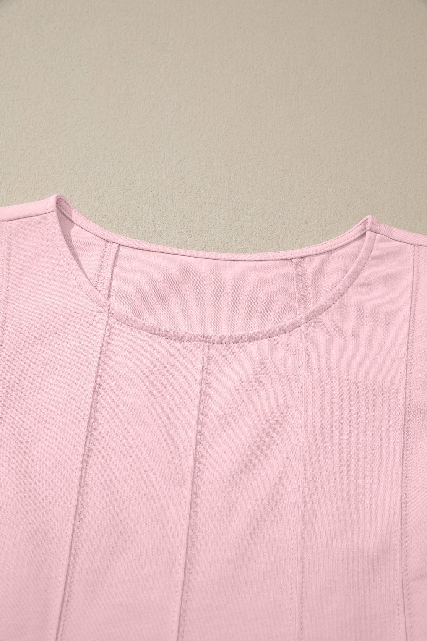 Stitched Detail Loose Tank Top Cotton 2pcs Short Set -3 COLOR OPTIONS