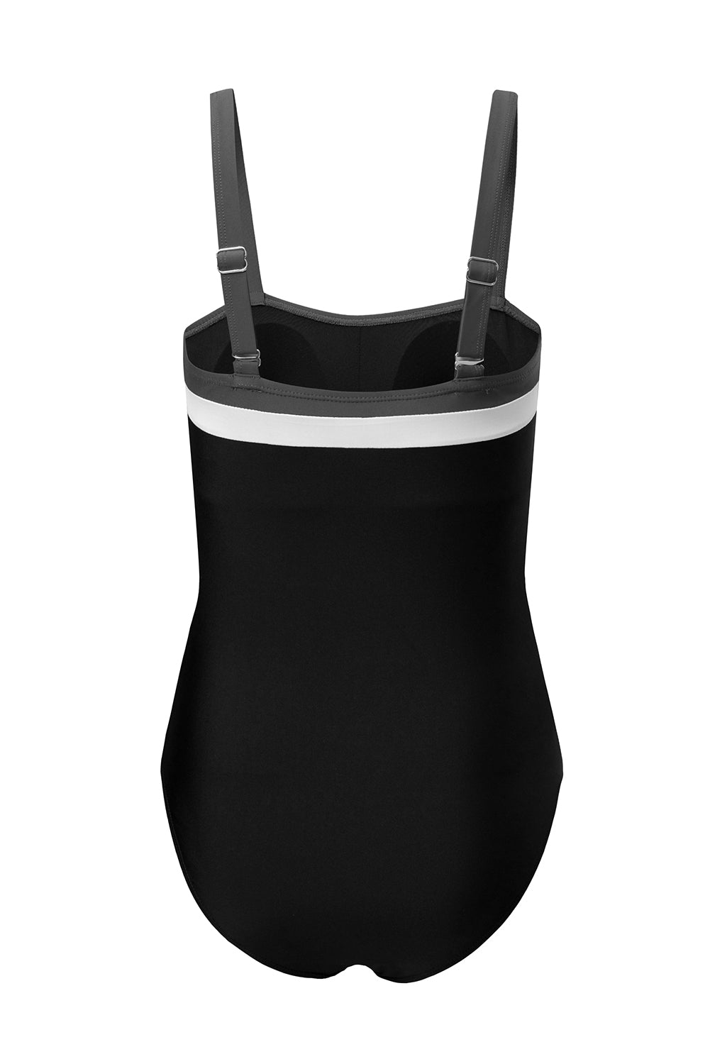Color Block Detail Adjustable Straps One Piece Swimsuit- 2 COLOR OPTIONS