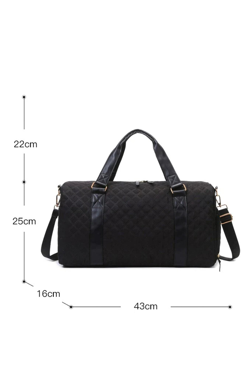 Plaid Textured Large Capacity Travel Duffle Bag- 2 COLOR OPTIONS