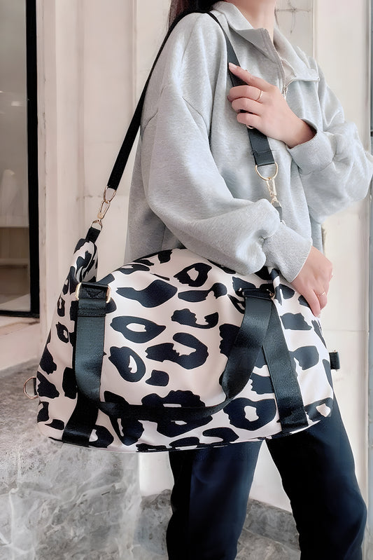 Leopard Print Luggage Tote Bag -2 COLOR OPTIONS