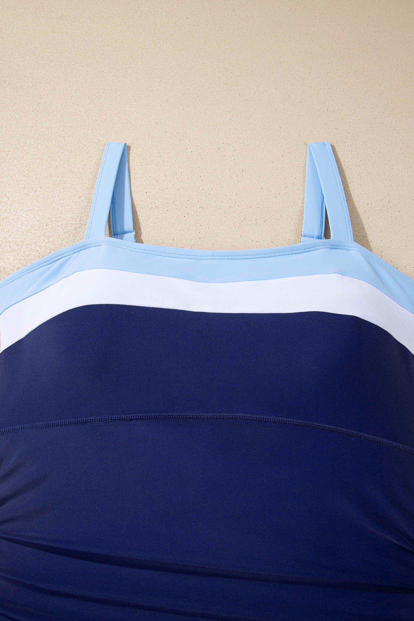 Color Block Detail Adjustable Straps One Piece Swimsuit- 2 COLOR OPTIONS