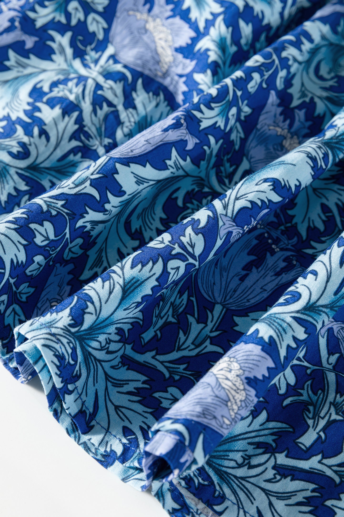 Floral Printed Frilled V Neck Bracelet Sleeve Long Dress -2 COLOR OPTIONS