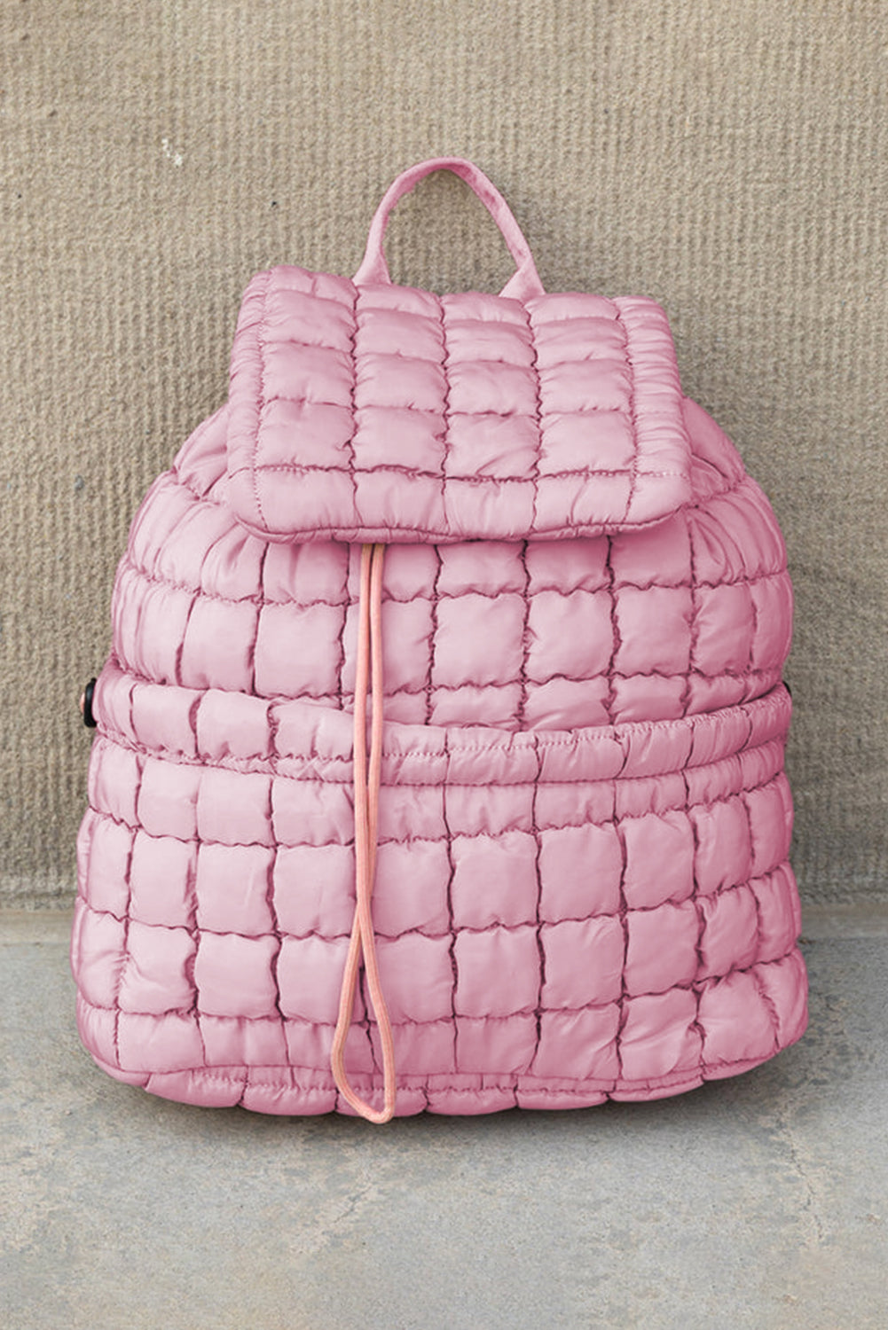 Solid Flapped Quilted Puffer Backpack -Variety Colors