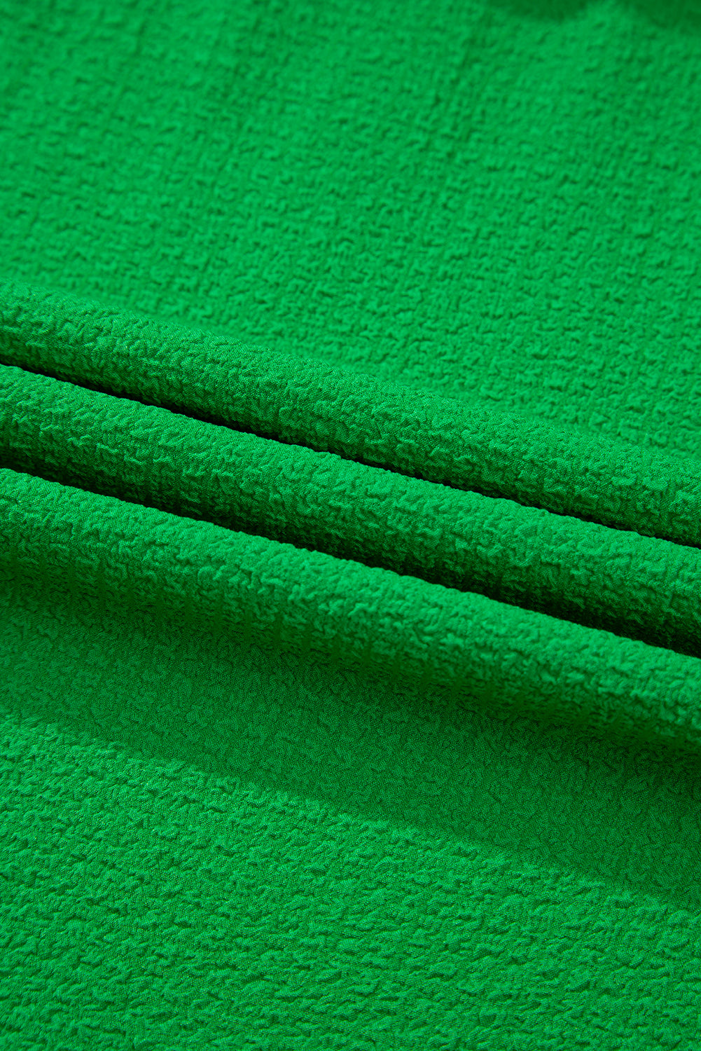 Green Ruffled Flutter Sleeve Square Neck Textured Tiered Maxi Dress