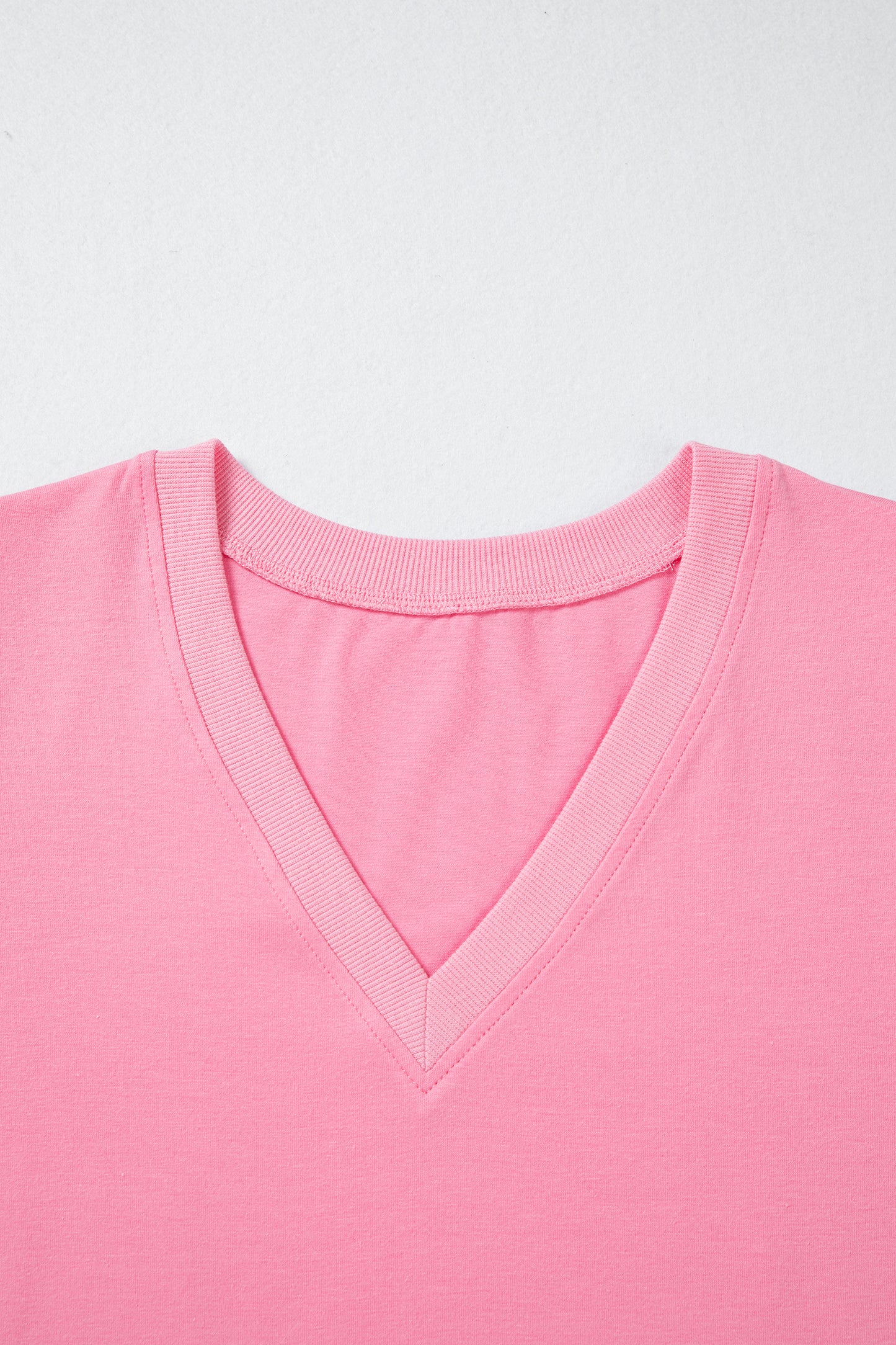 Solid Color V Neck Short Puff Sleeve Blouse -4 COLOR OPTIONS