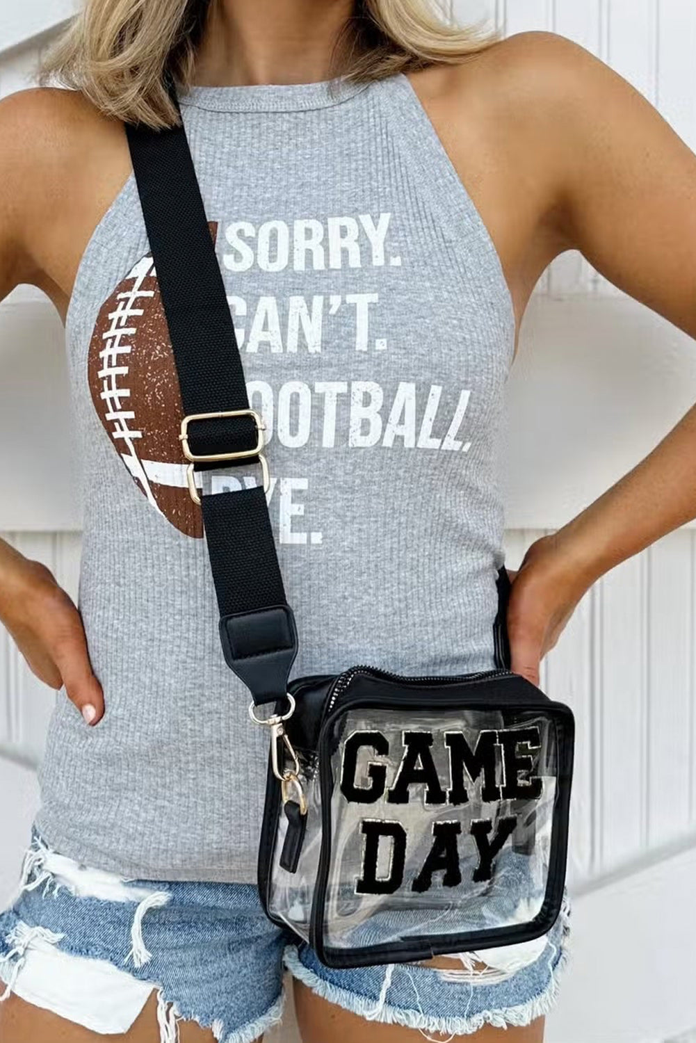 GAME DAY Pattern Clear Bag -4 COLOR OPTIONS