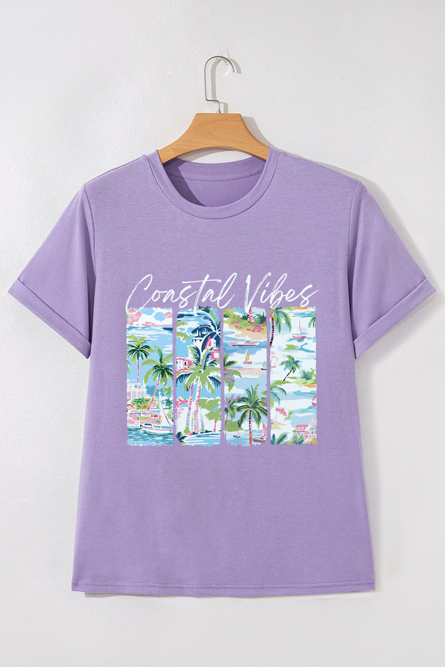 Wisteria Coastal Vibes Resort Vacation Graphic Tee