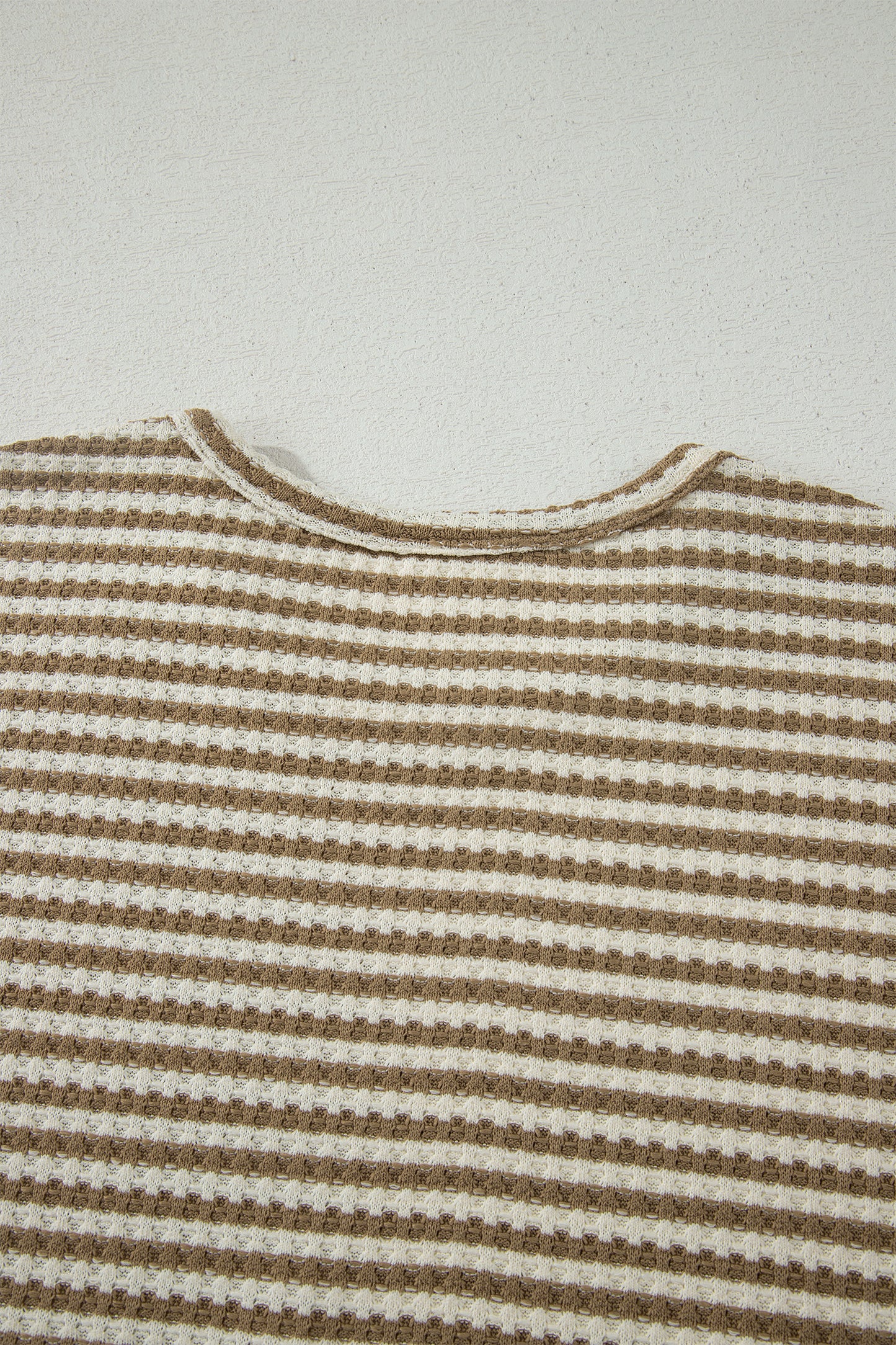 Stripe Breathable Textured Knit Short 2pcs Set -4 COLOR OPTIONS
