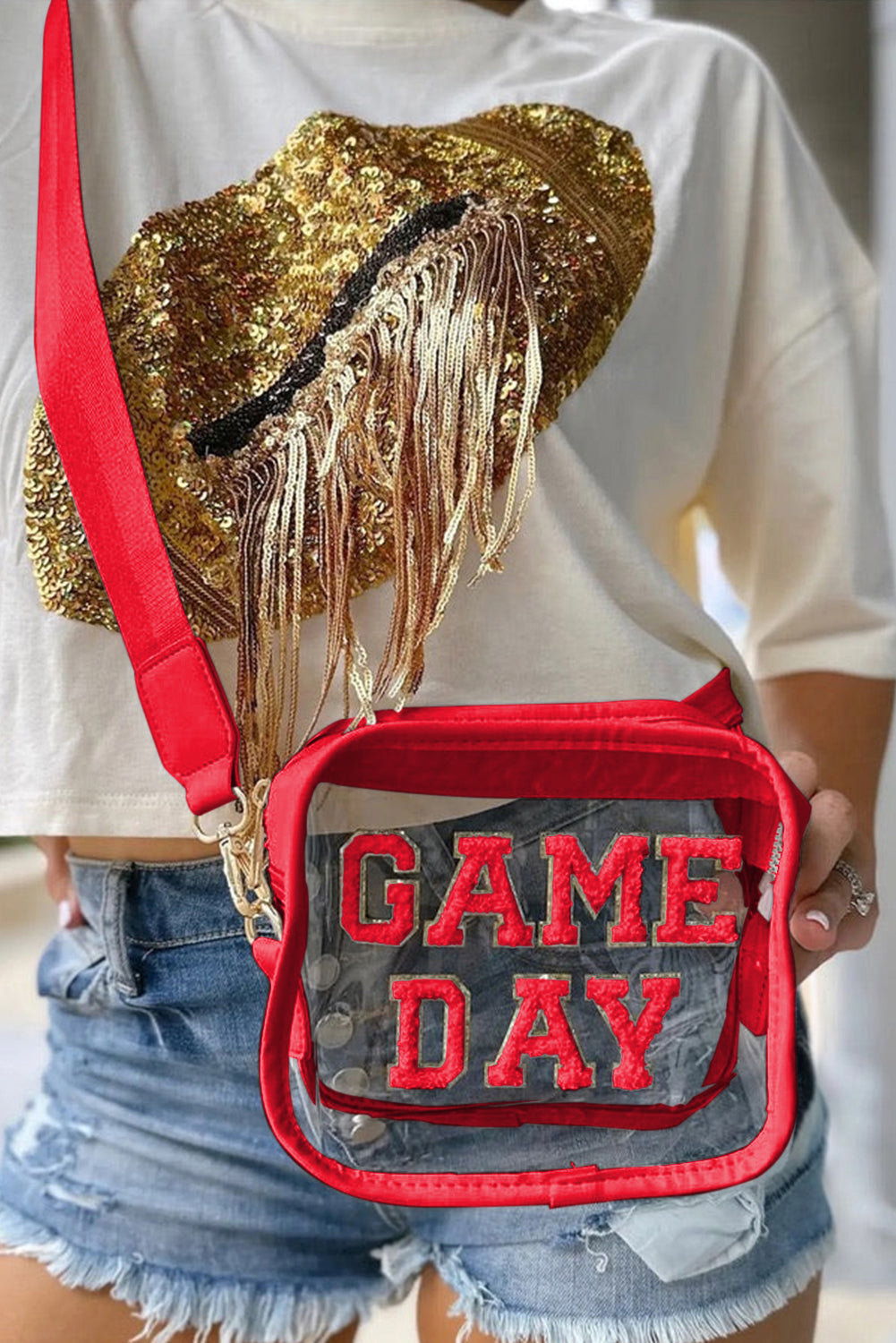 GAME DAY Pattern Clear Bag -4 COLOR OPTIONS