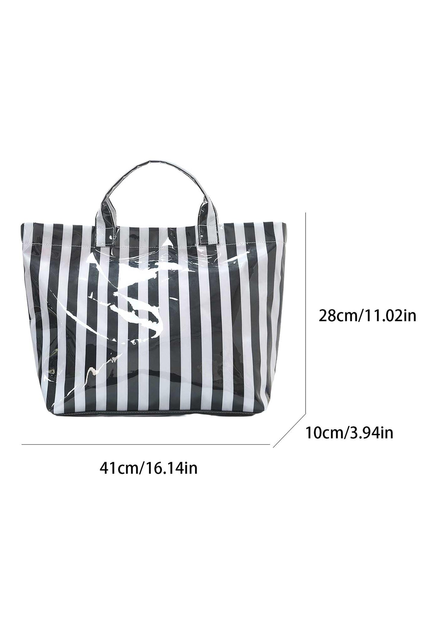 Rainbow Glossy Striped Vinyl Large Tote Bag -8 COLOR OPTIONS