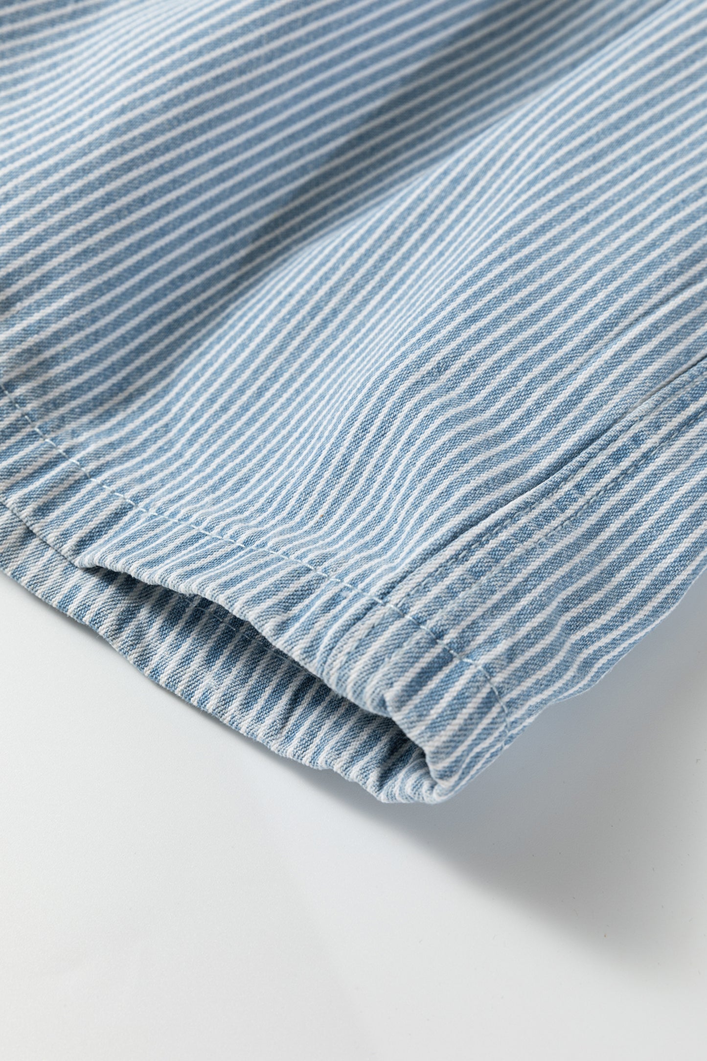Stripe Drawstring Elastic Waist Casual Denim Shorts- 3 COLOR OPTIONS