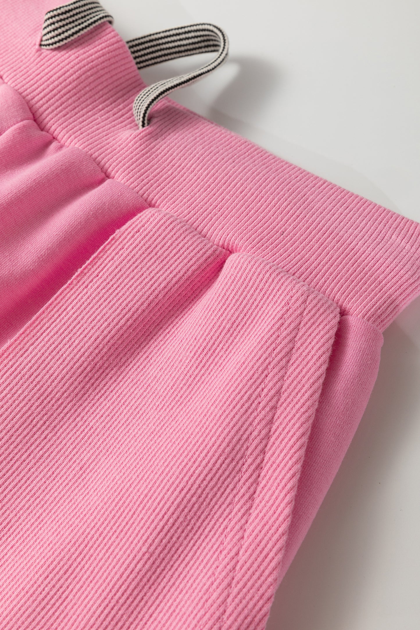 Solid Color V Neck Tee Drawstring Pant Set -3 COLOR OPTIONS