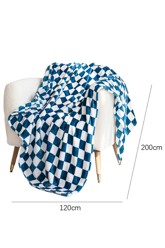 Checkerboard Printed Soft Throw Blanket