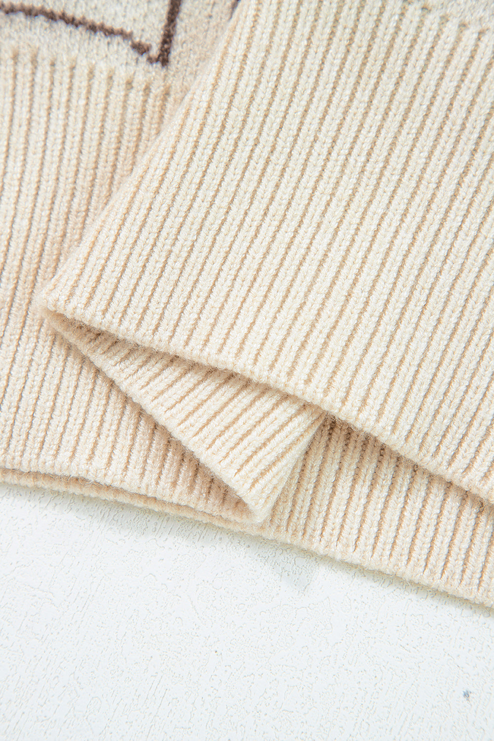 Colorblock Bow Pattern Drop Sleeve Sweater -3 COLOR OPTIONS