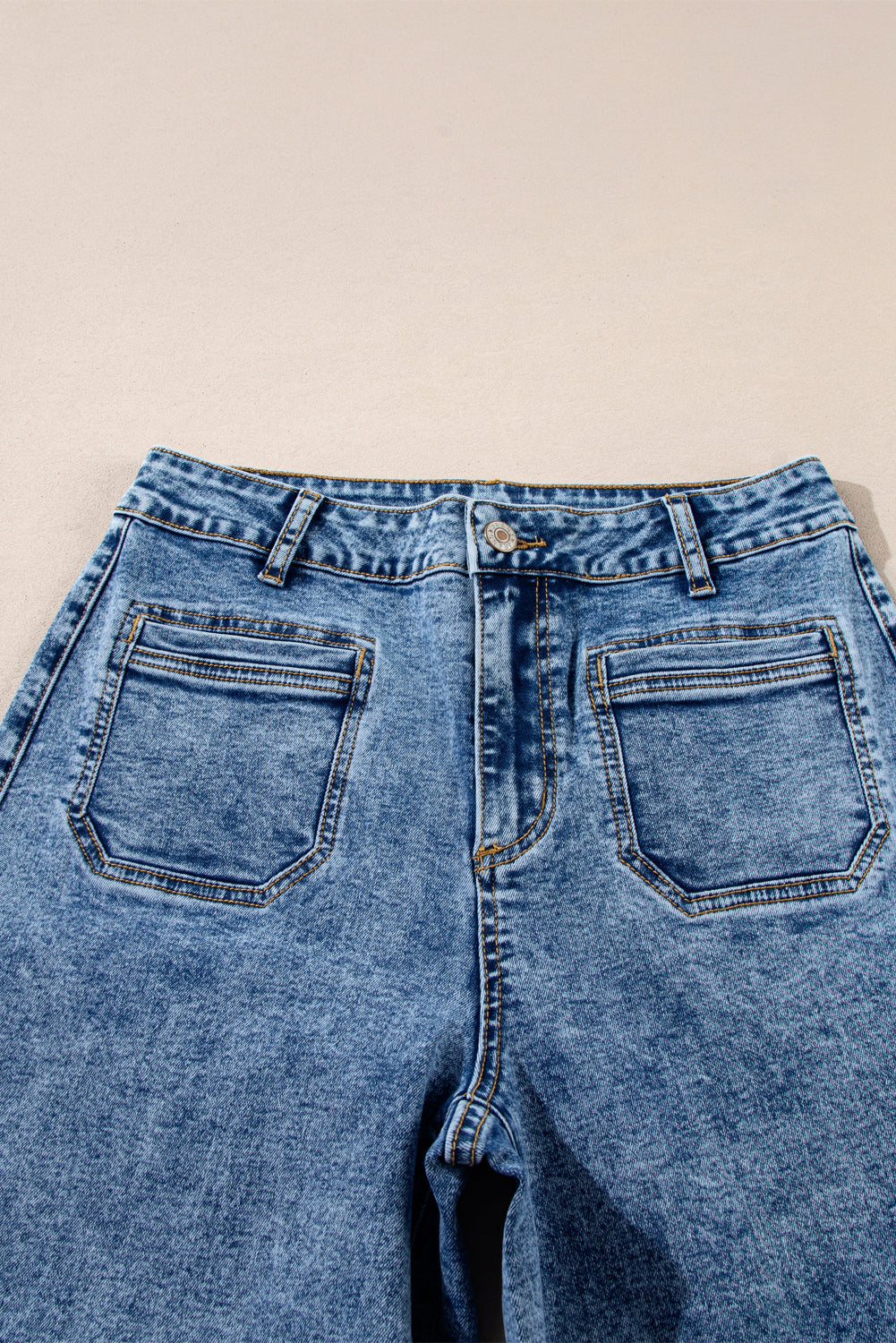 Patch Pocket Straight Leg Loose Jeans- 4 COLOR OPTIONS
