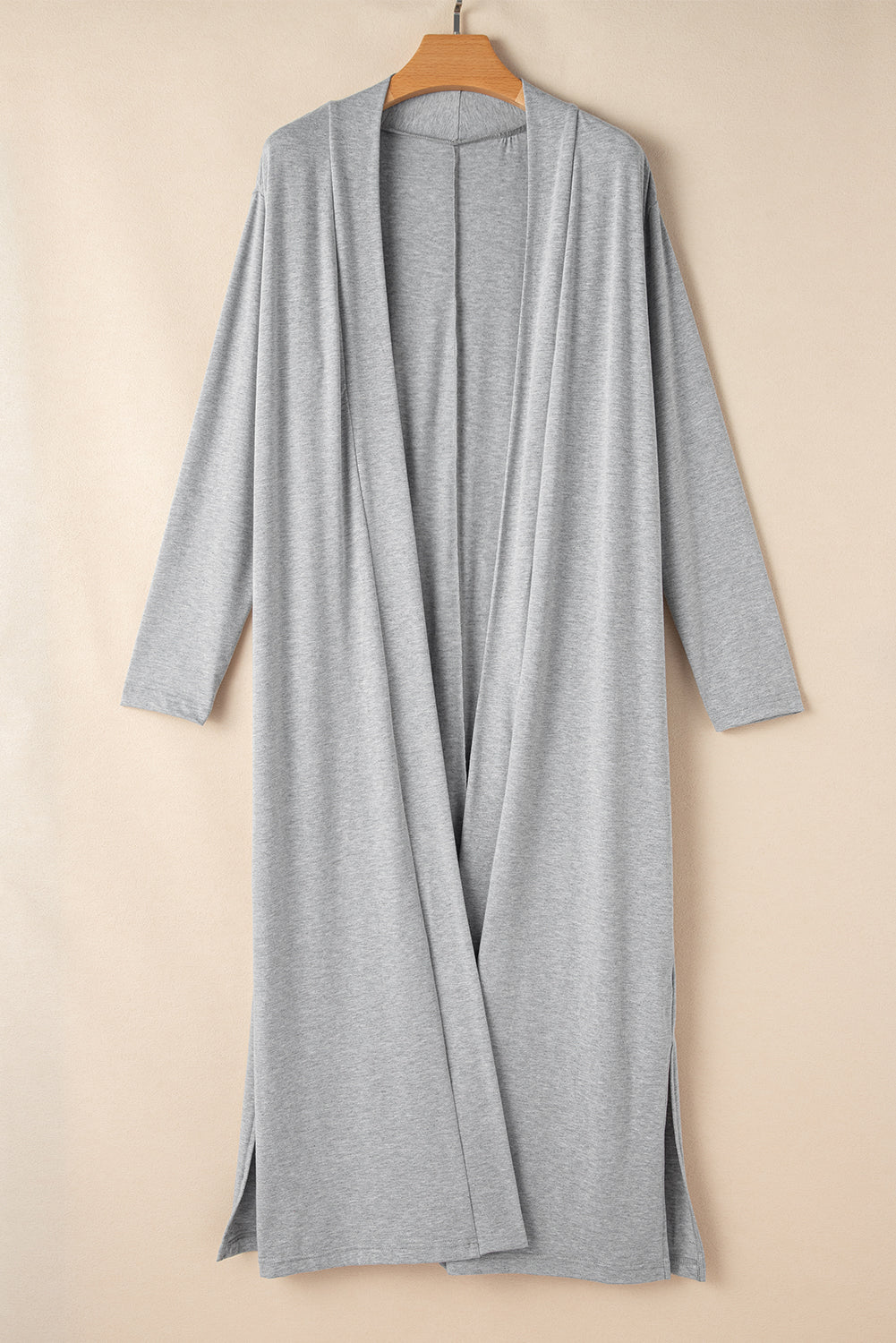 Split Long Cardigan and Skinny Pants Loungewear 2pc Set -2 COLOR OPTIONS