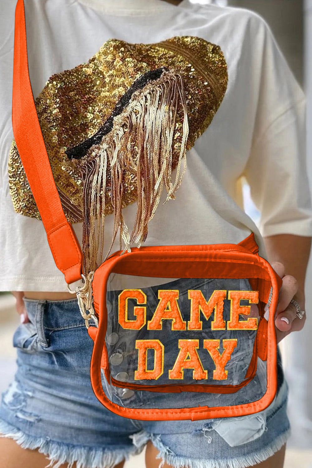 GAME DAY Pattern Clear Bag -4 COLOR OPTIONS