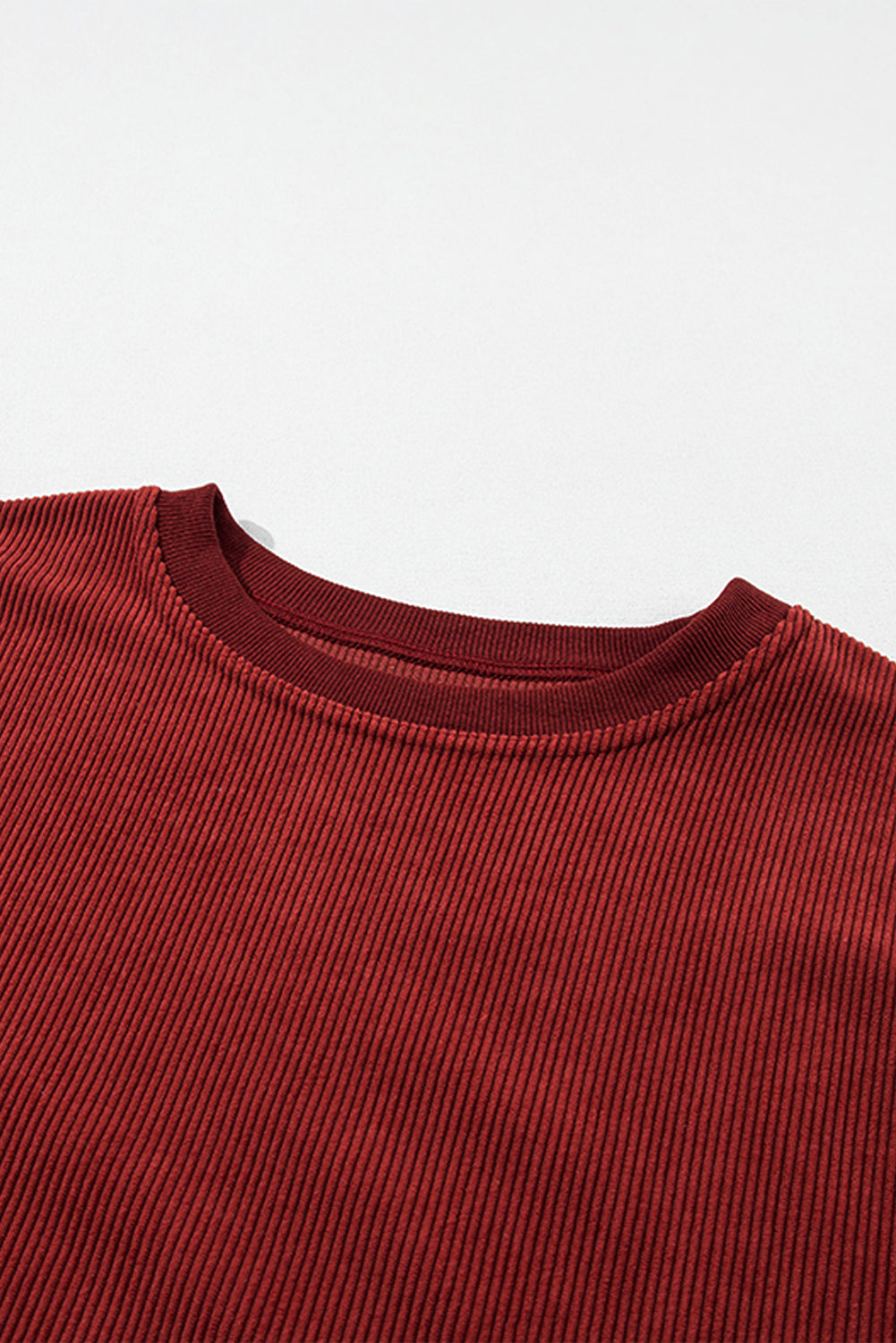 Drop Sleeve Rib Knit Oversized Sweatshirt -13 COLOR OPTIONS