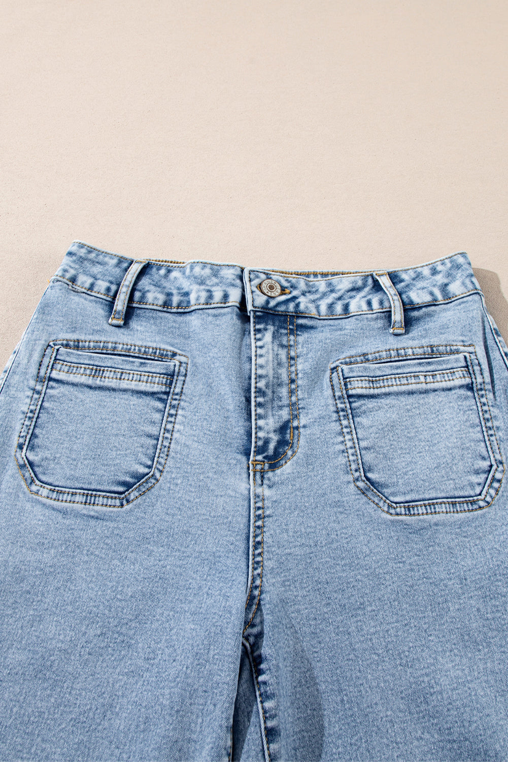 Patch Pocket Straight Leg Loose Jeans- 4 COLOR OPTIONS