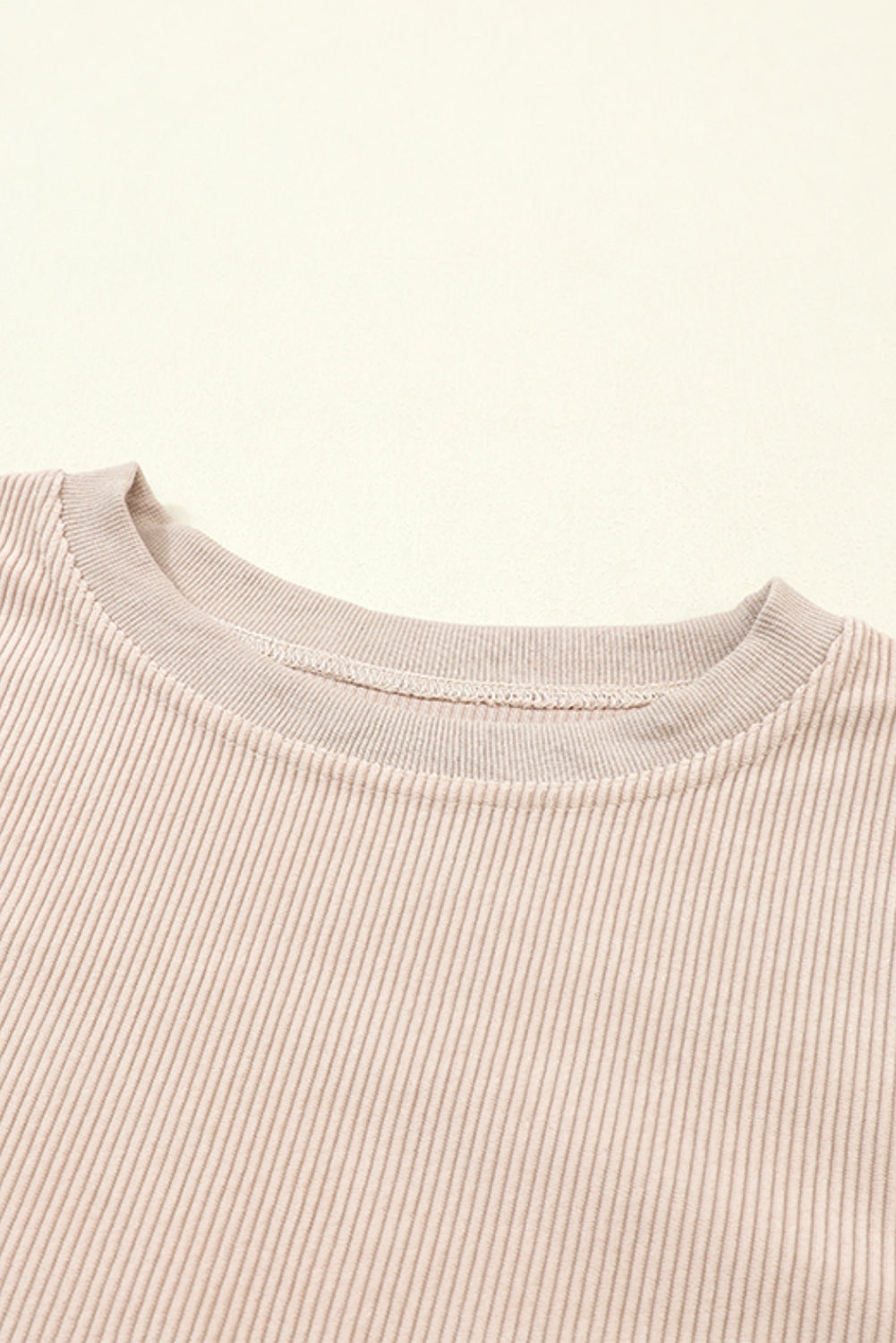 Drop Sleeve Rib Knit Oversized Sweatshirt -13 COLOR OPTIONS