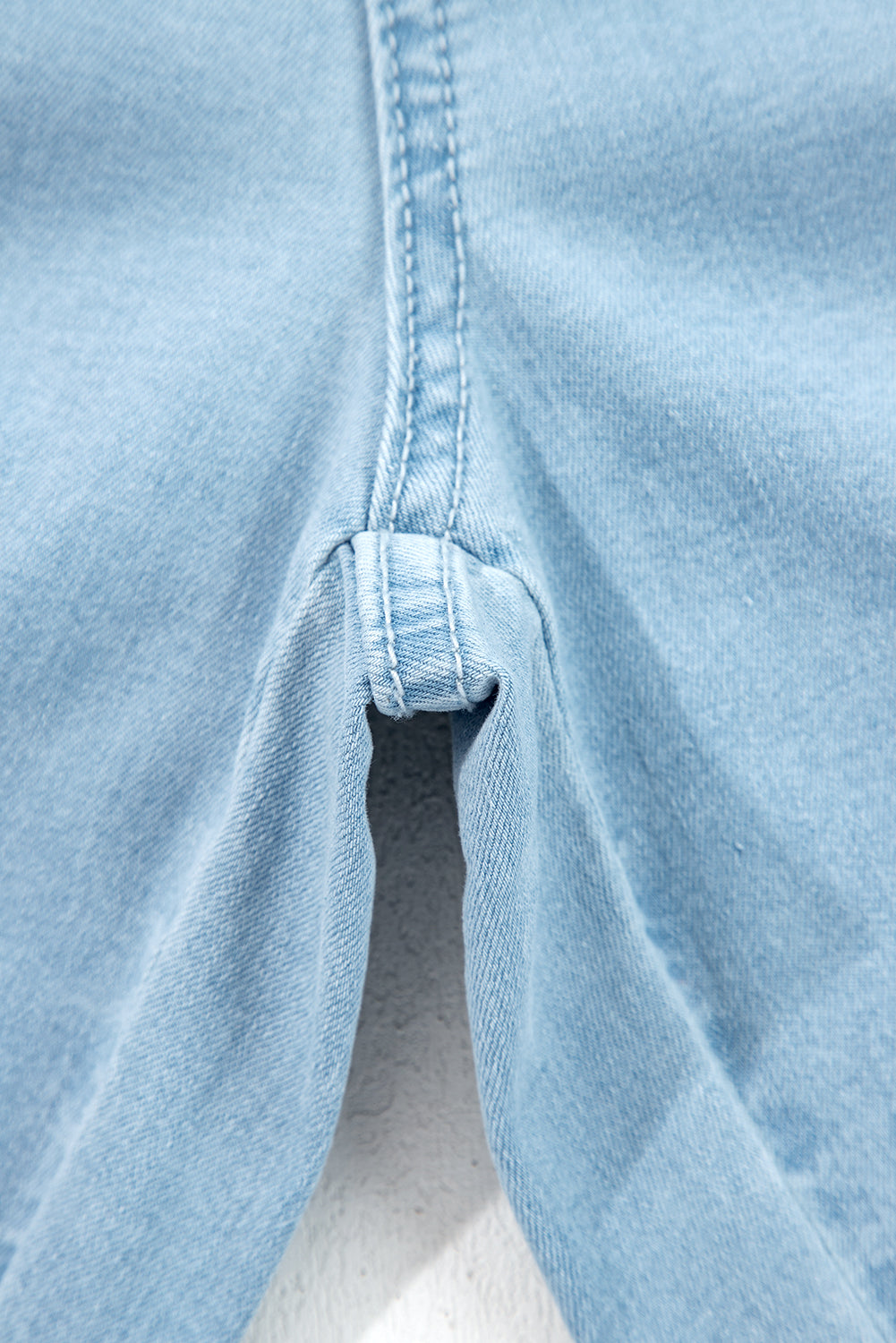 PLUS SIZE -Elastic Waist Ruffled Wide Leg Denim Pants Plus Size -4 COLOR OPTIONS