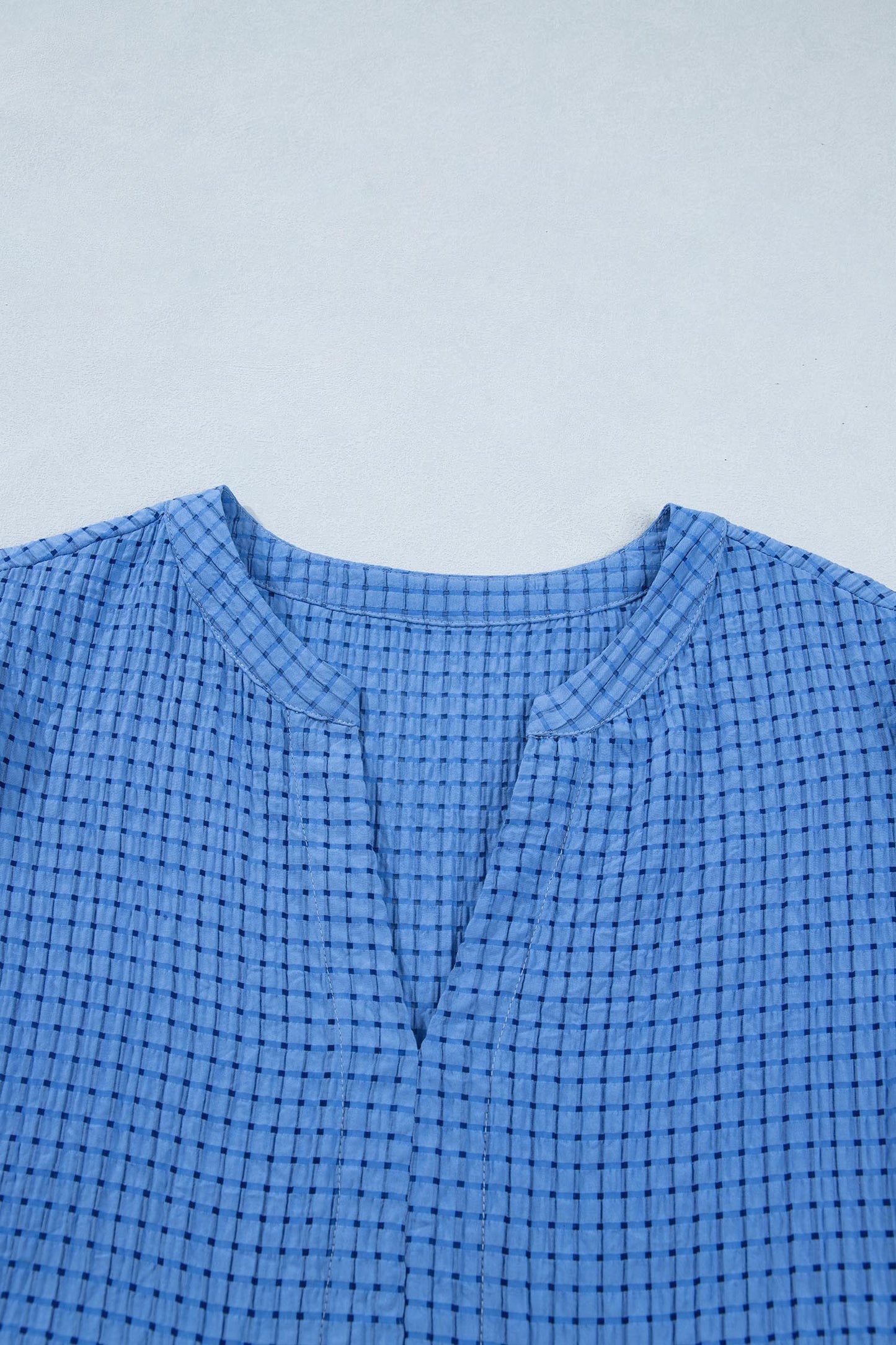 Gingham Textured Bow Tie Short Sleeve Tiered Midi Dress- 2 COLOR OPTIONS