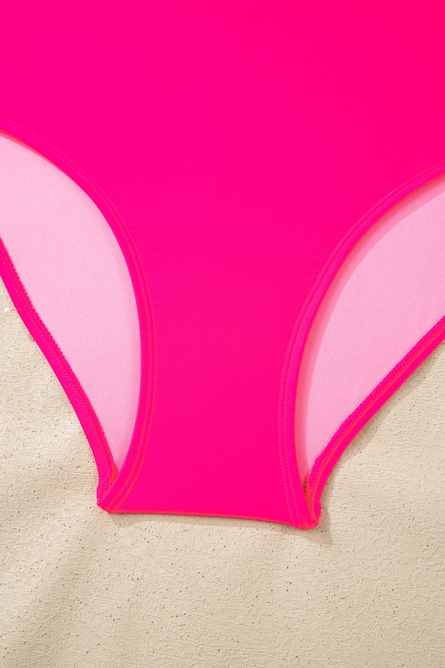 Shell Stitched Trim V Neck Textured Mix and Match High Waist Bikinis -3 COLOR OPTIONS